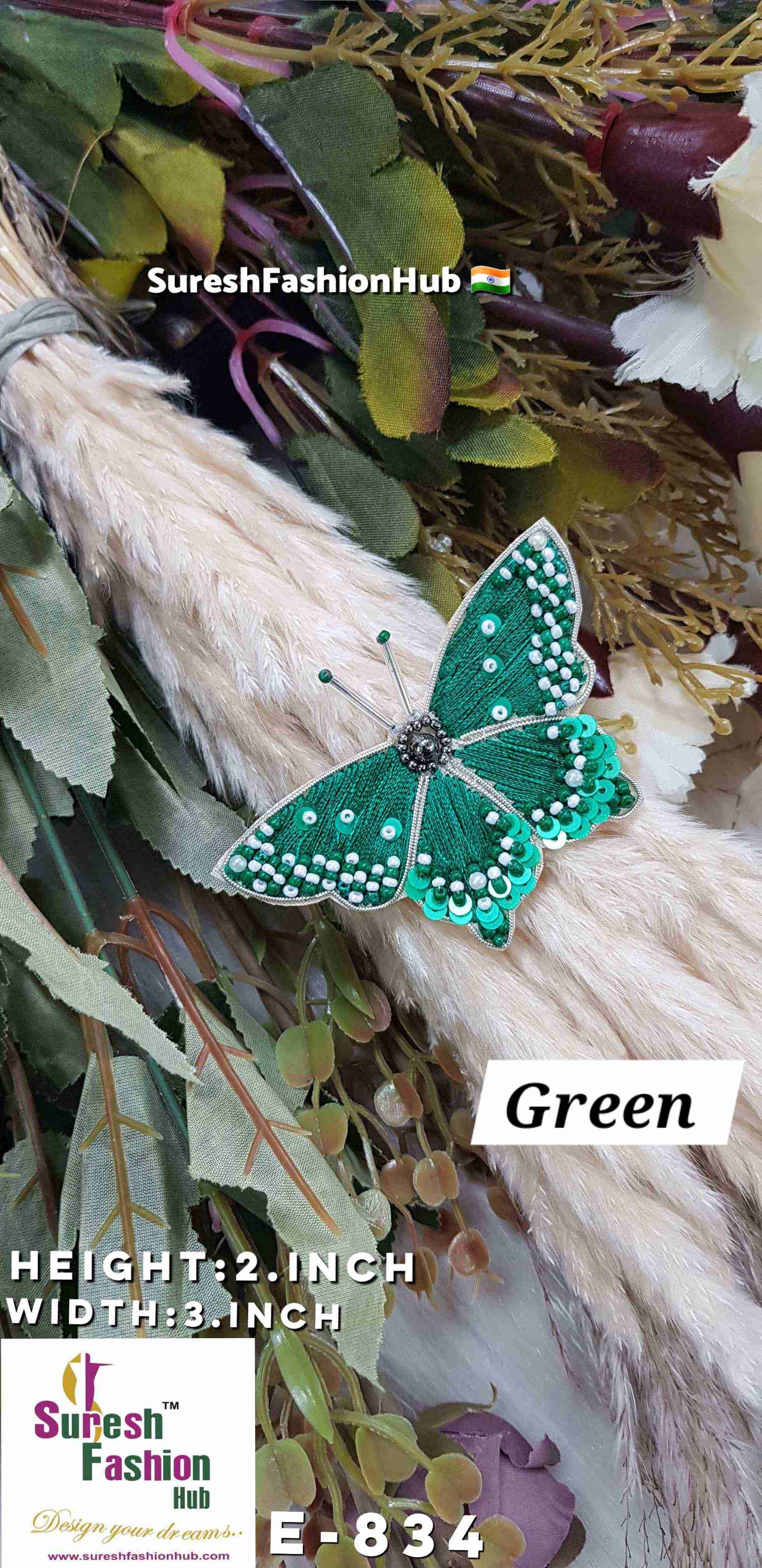 Enchanted Elegance Butterfly Patch - Green