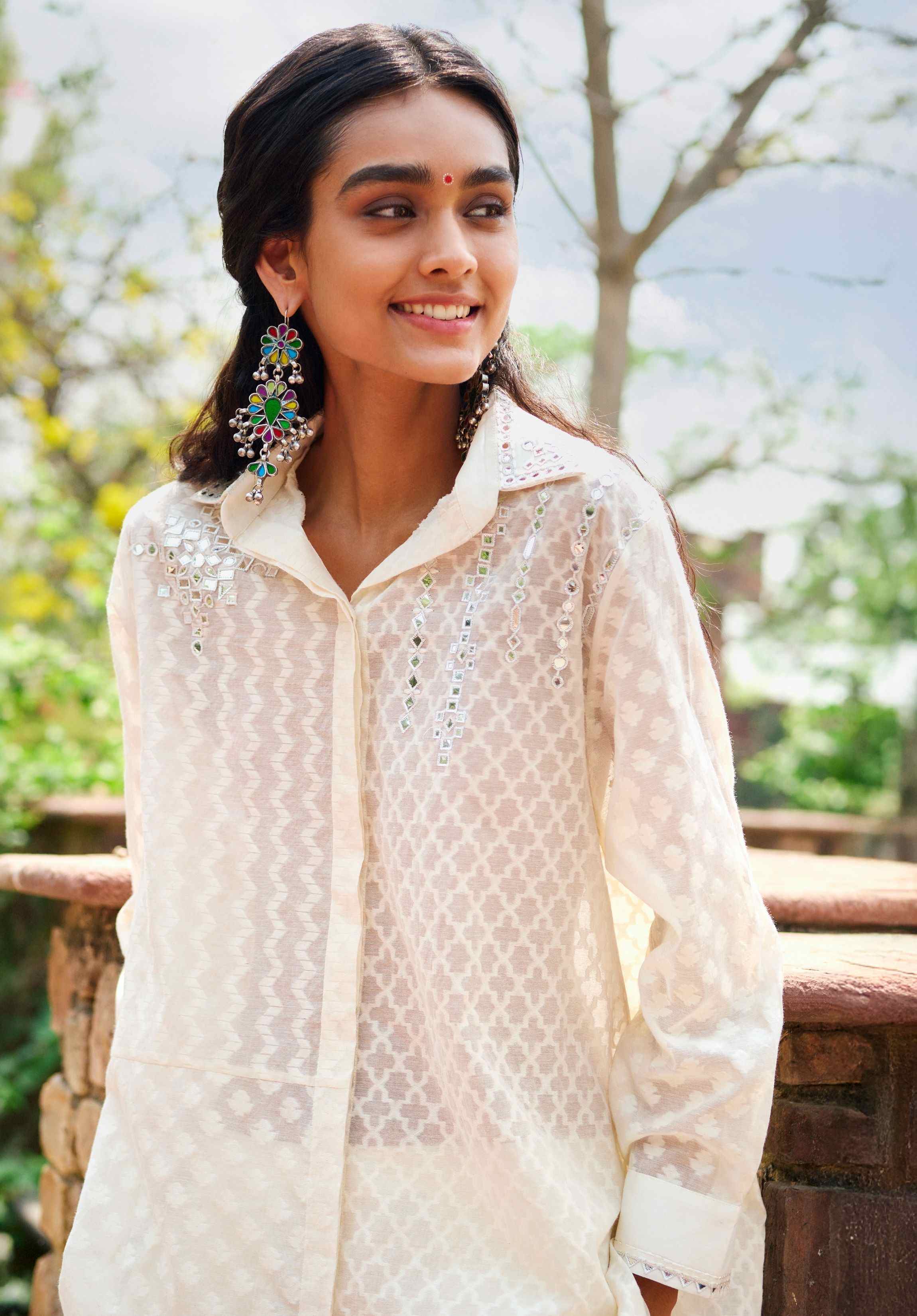 Azra Mirror Offwhite Shirt