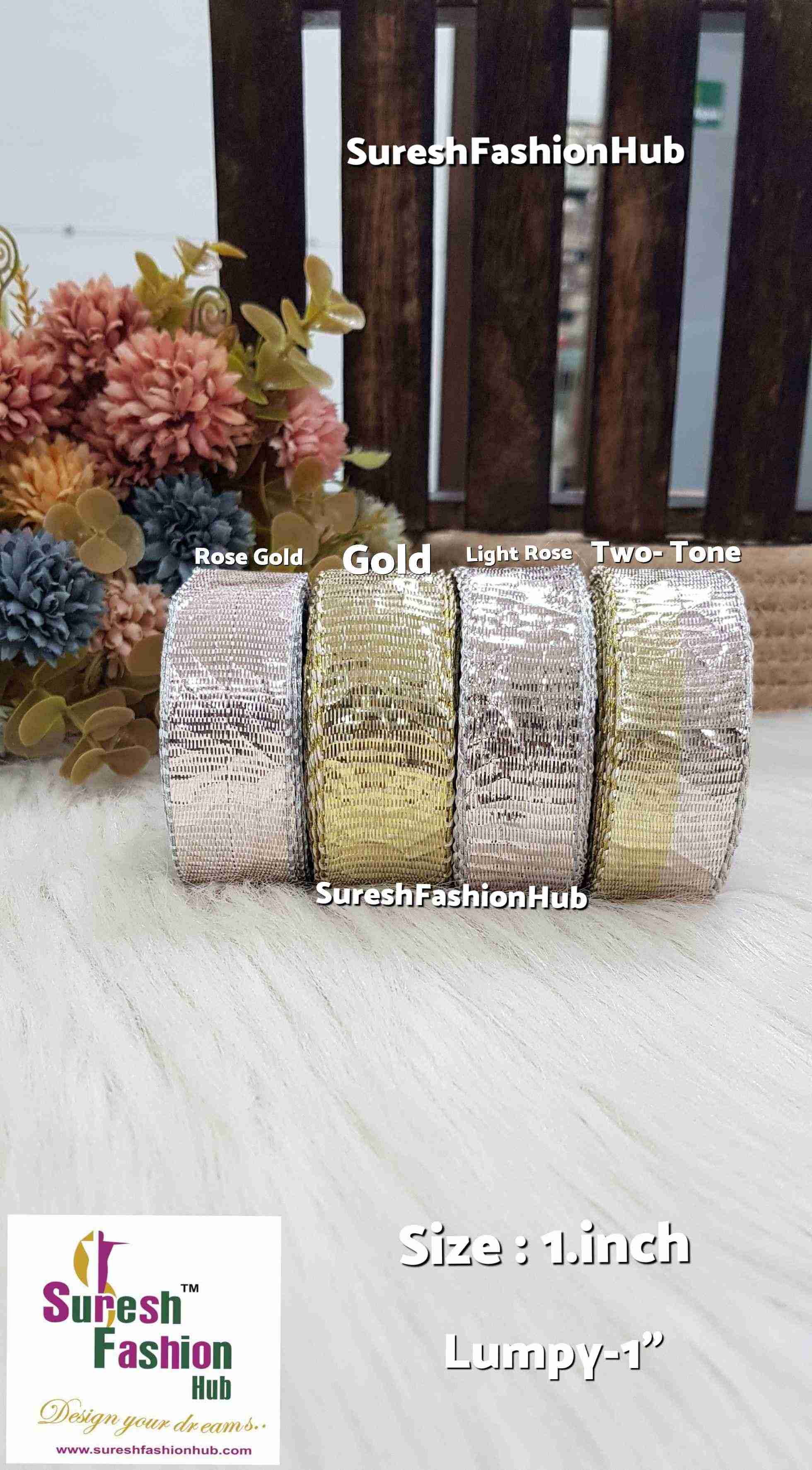 Two Tone Lampi Gota Border 1'' inch