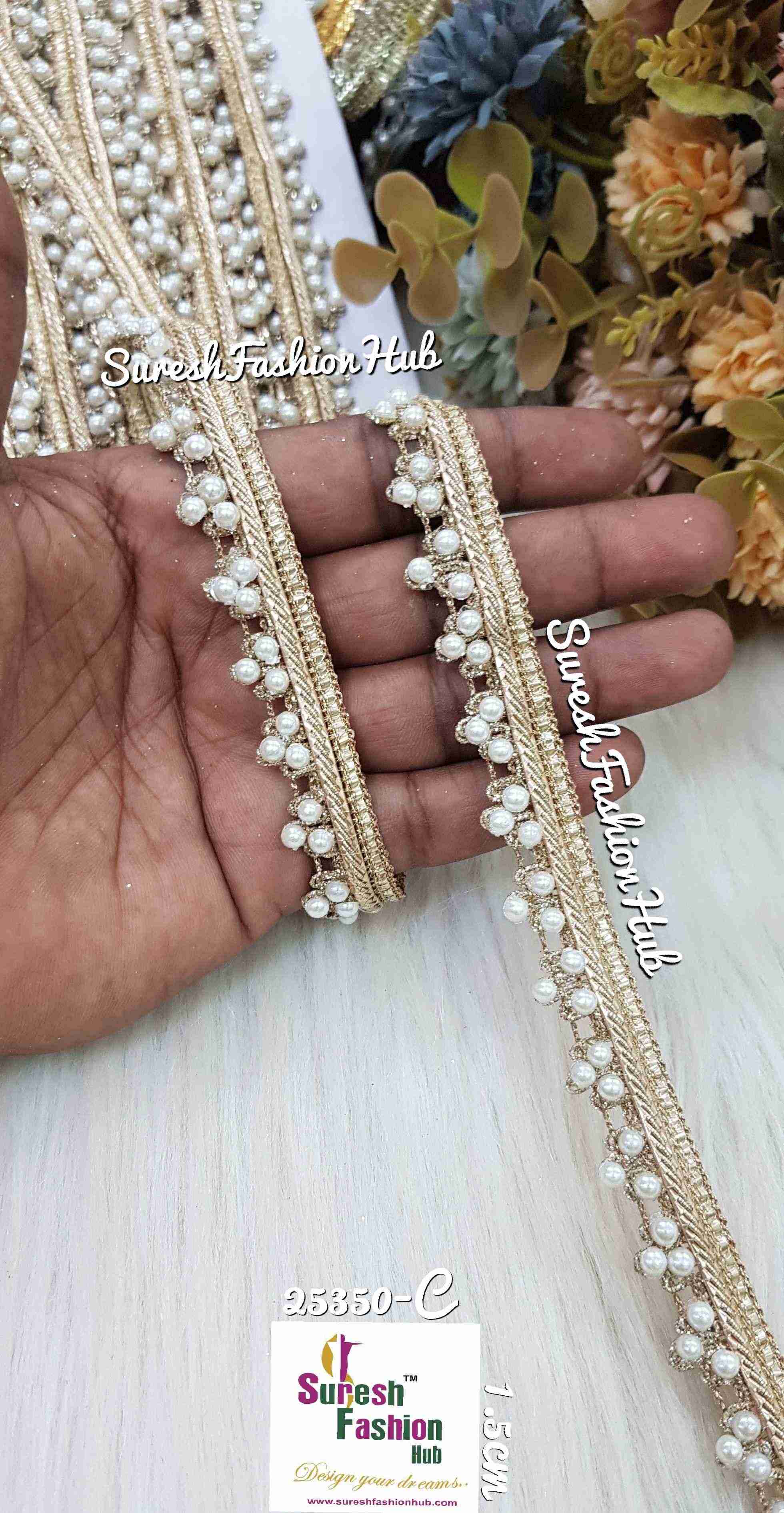 Pearl Elegance Jhalar Border Lace