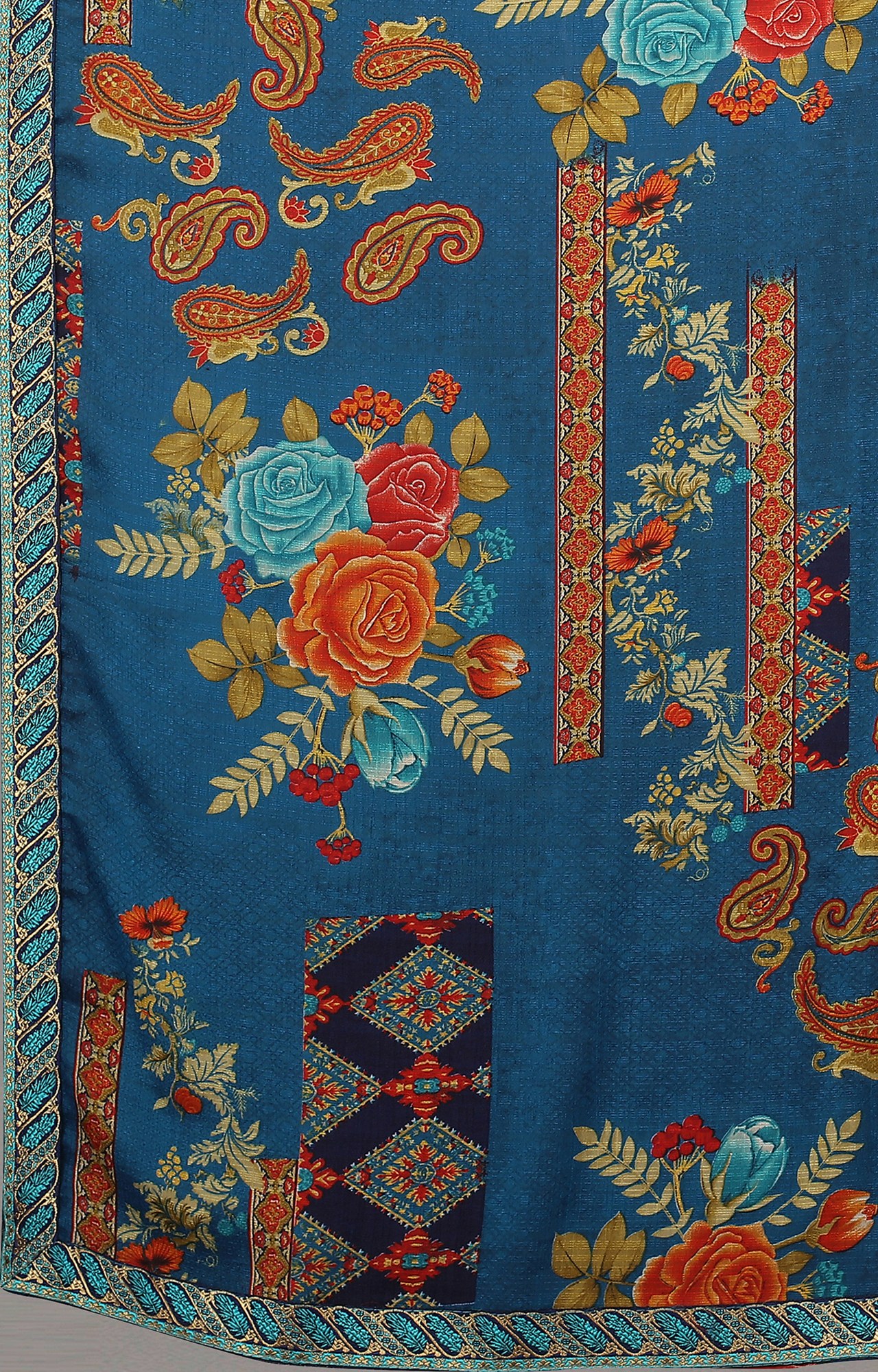 Women Blue Chiffon Floral Print Saree-S_L21SHUBHLABH31003SSR01