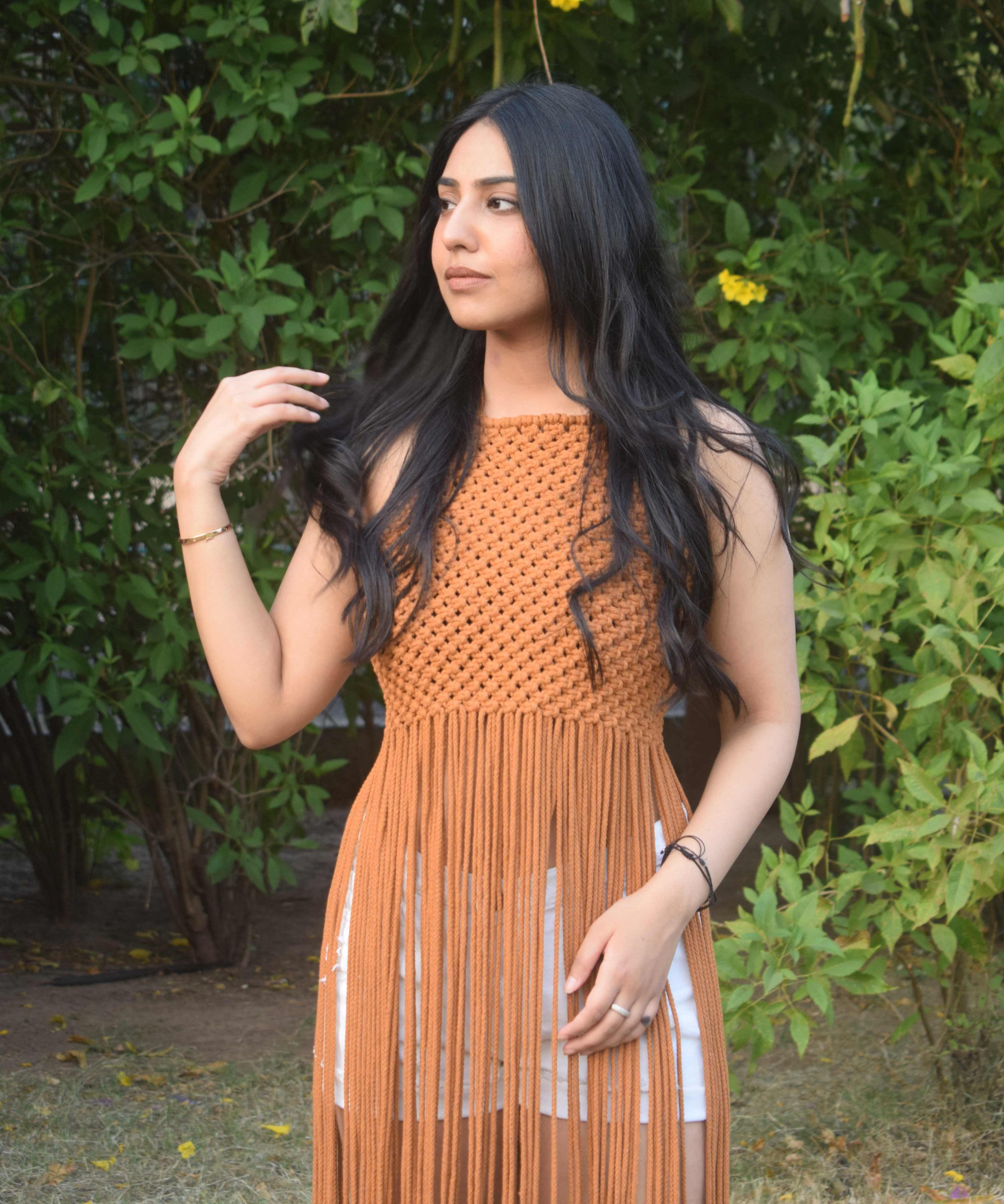 The Go-With-The-Flow Top- Rust Orange