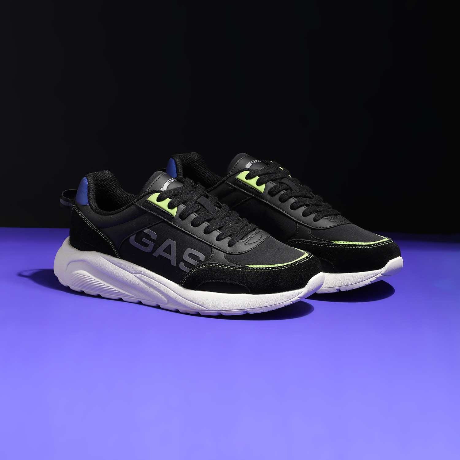 GAS | Men Zenko Black Casual Sneakers|0