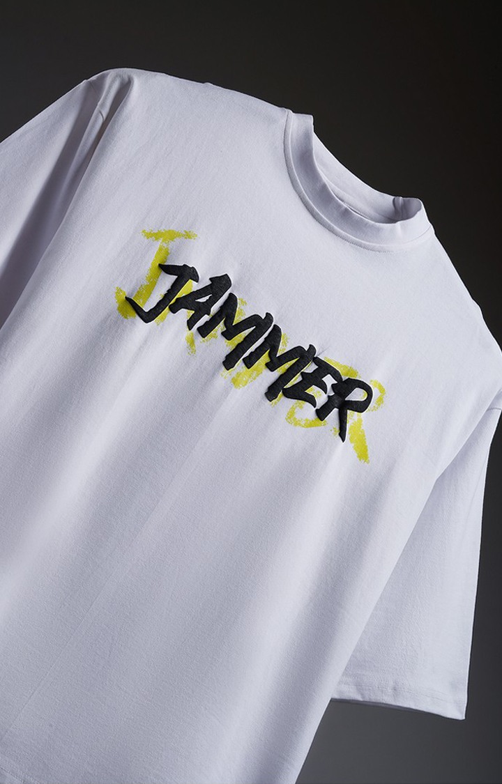 Unisex Anxiety White Graphic Printed Oversized T-Shirt