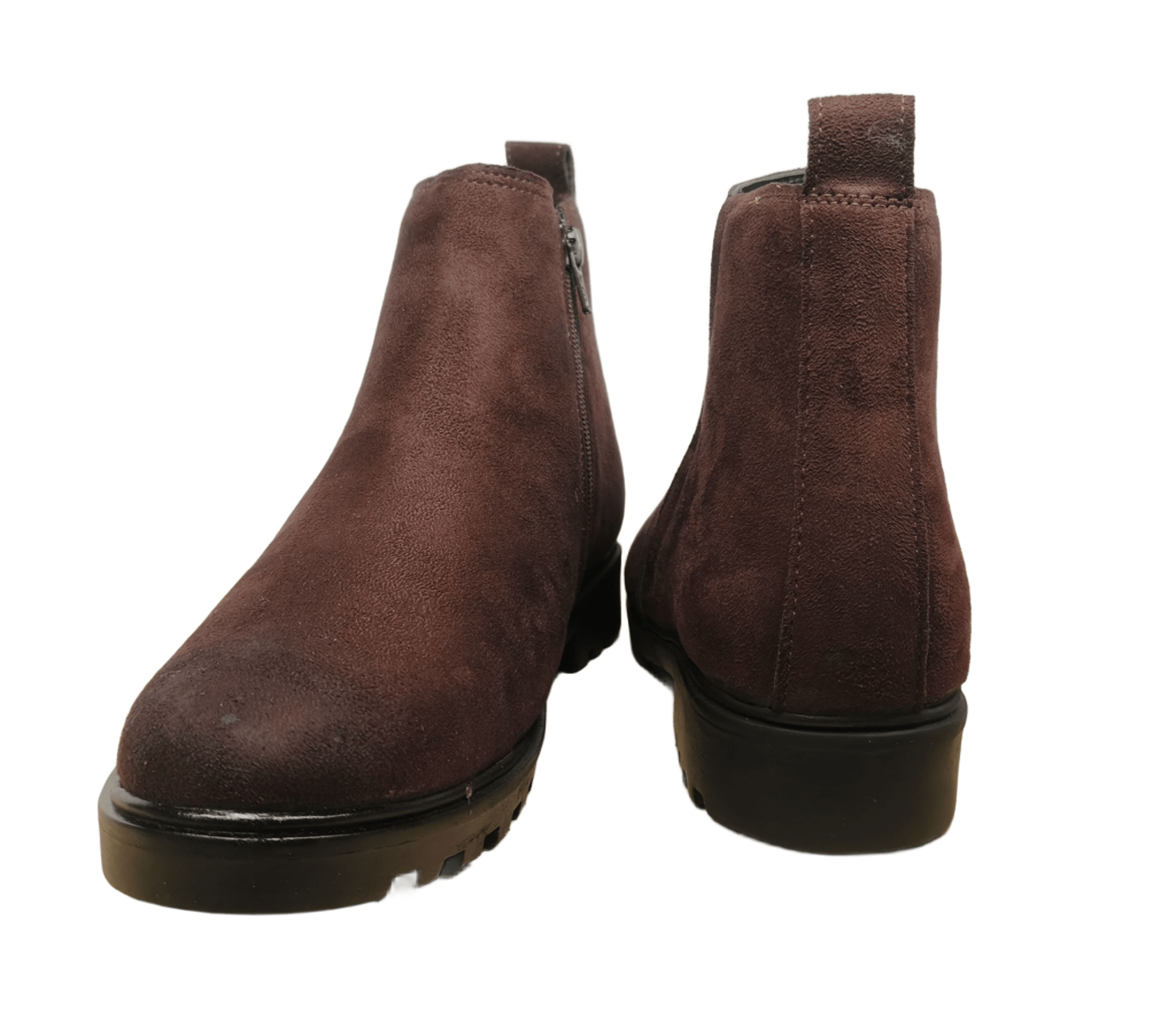 Calvin Klein Men's Burgundy Velvet Chelsea Boots