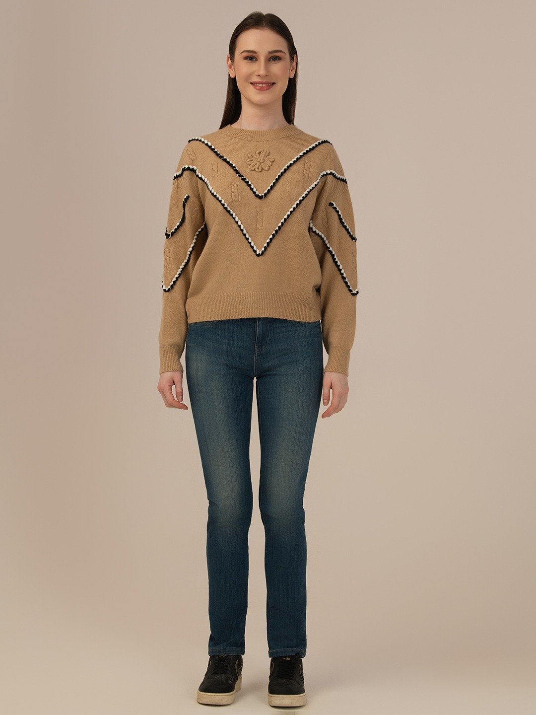 Albion Winter Classic  Ladies Khaki  Woolen Top