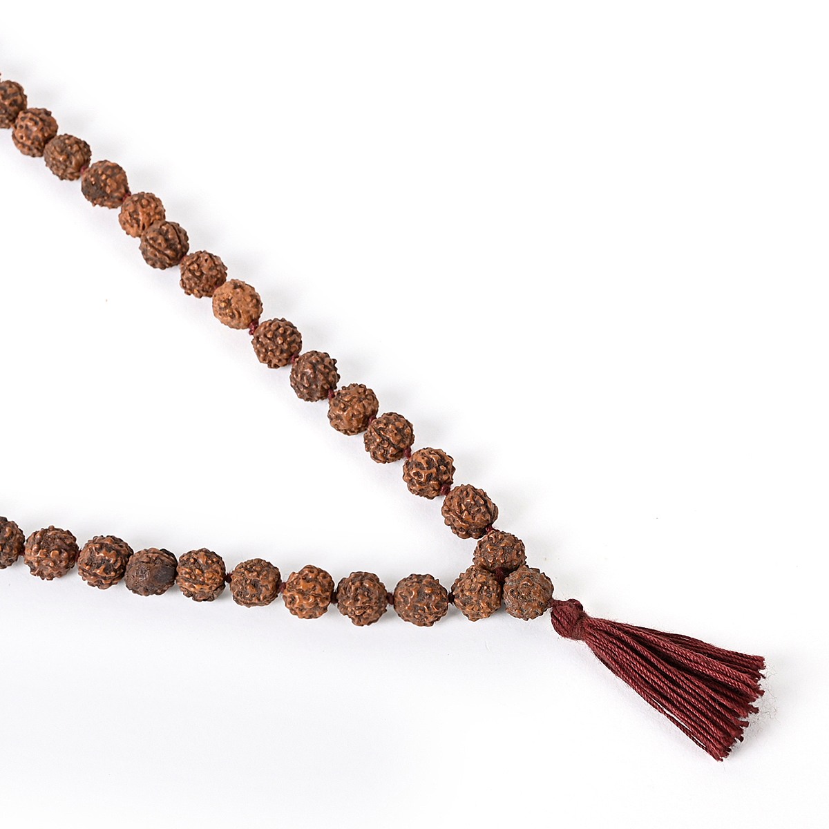 Shiv Ratan Kendra 5 Mukhi Genuine Quality Rudraksha Mala II 108 +1 Bead II Length 50-65 CM II Weight 45-55 Grams II