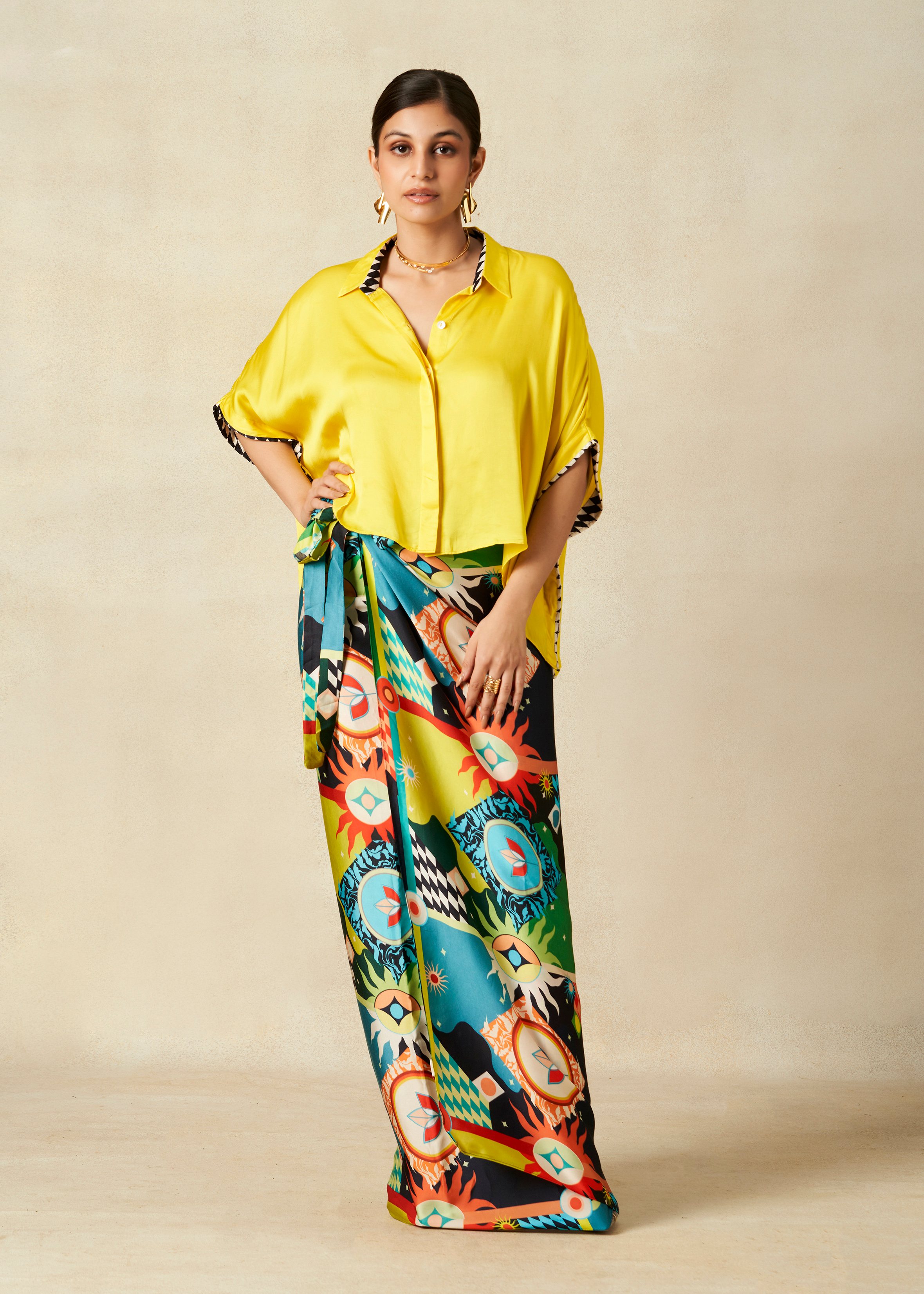 Multicoloured Printed Sarong