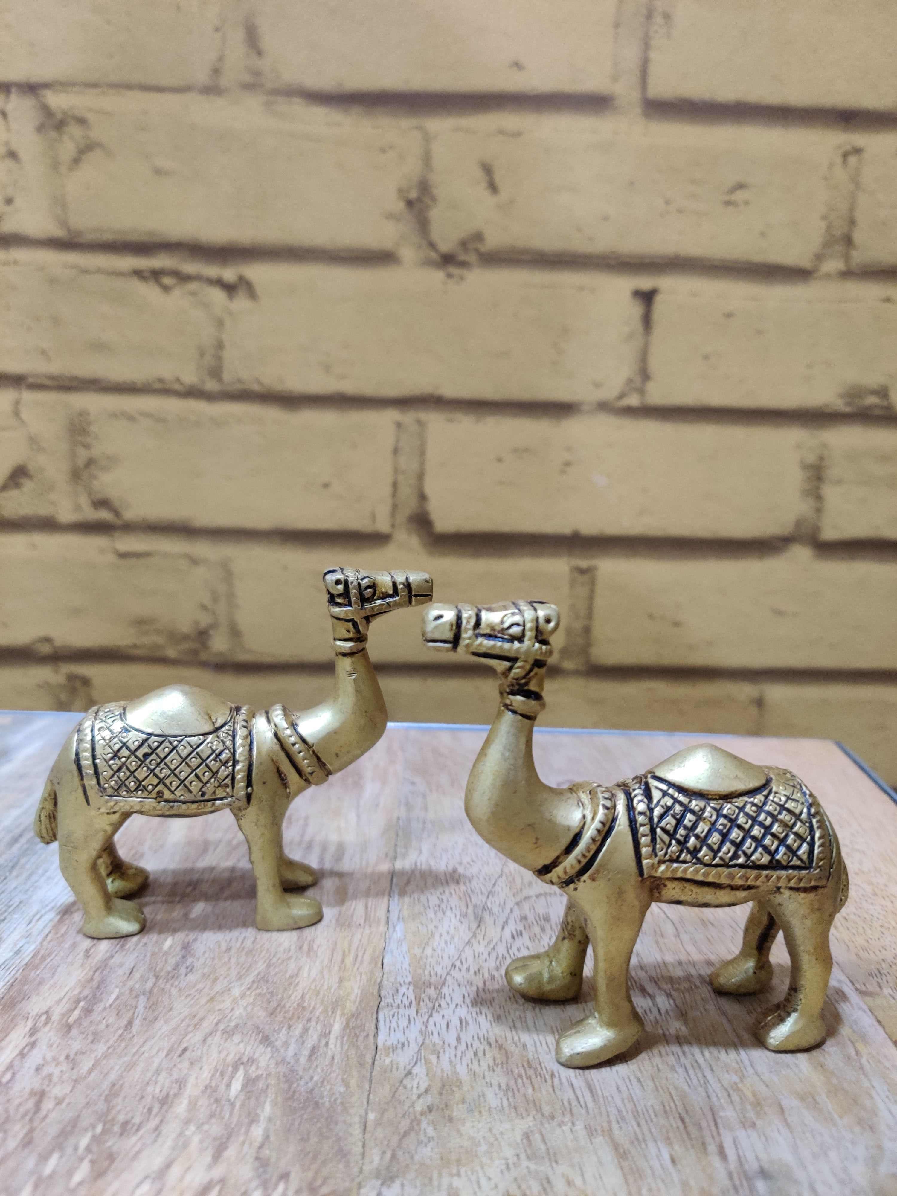 Brass Camel Pair