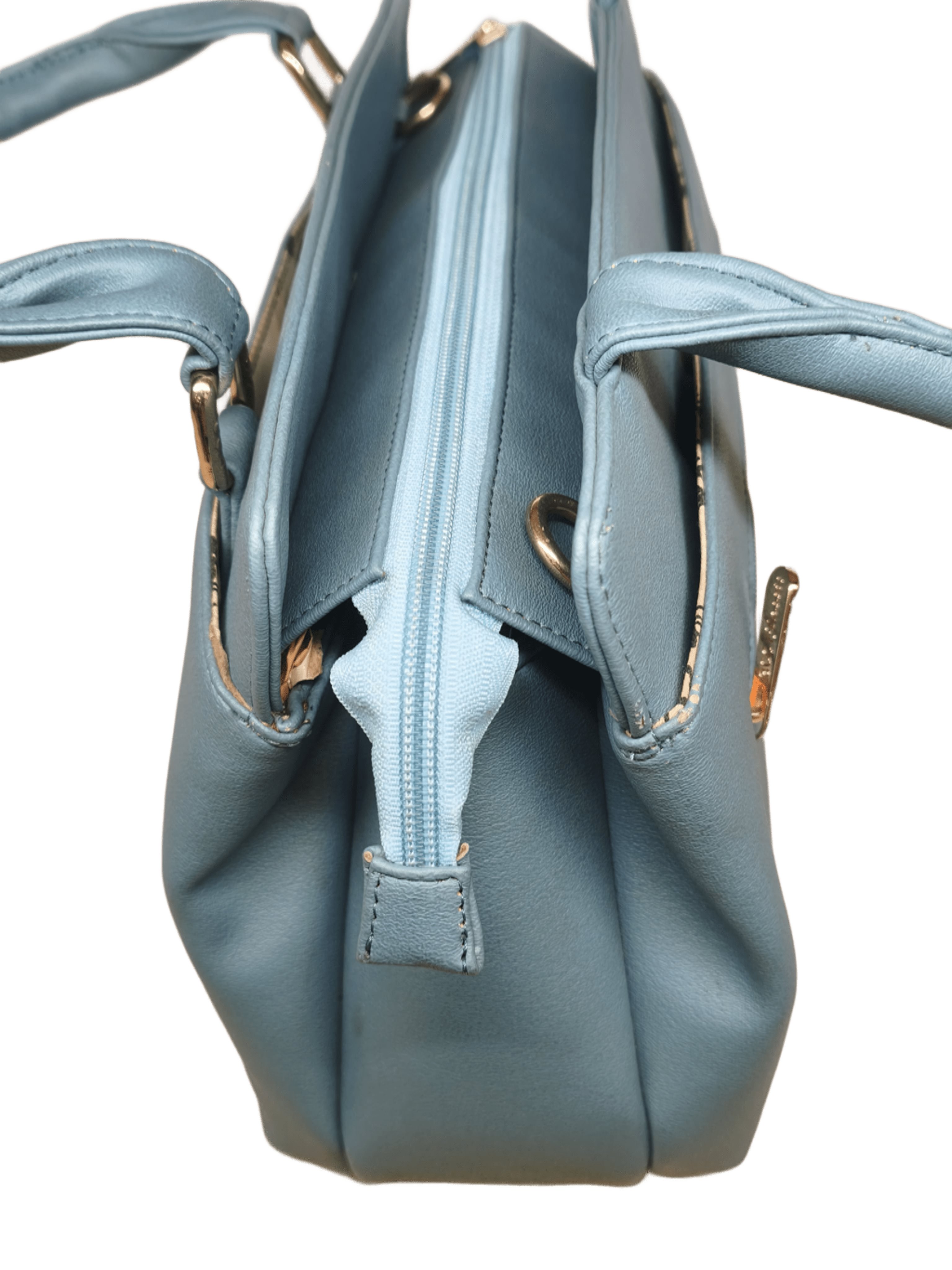 Bengal Classic Co Women's Teal Rexine Handbag with Detachable Strap