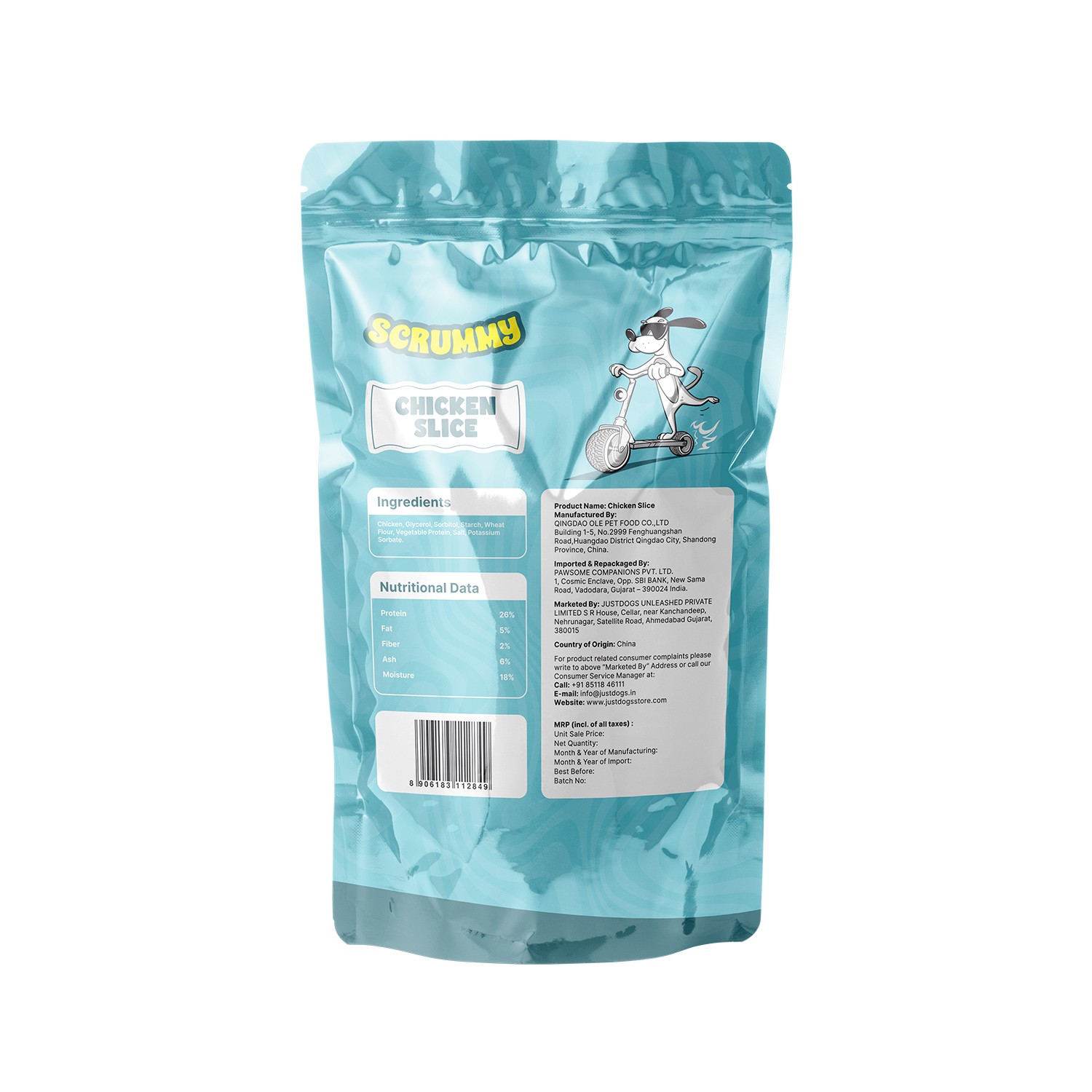 Scrummy Premium Chicken Slice Dog Treats 70g