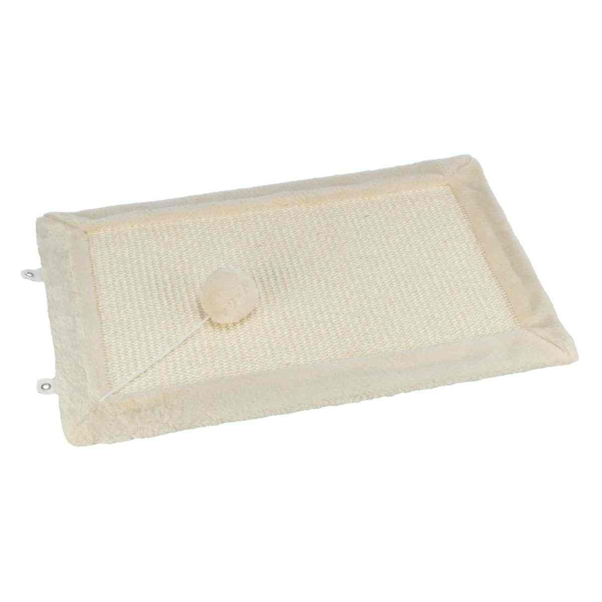 Trixie Scratching Mat Sisal Rug/Plush for Cats (55×35 cm, Beige)
