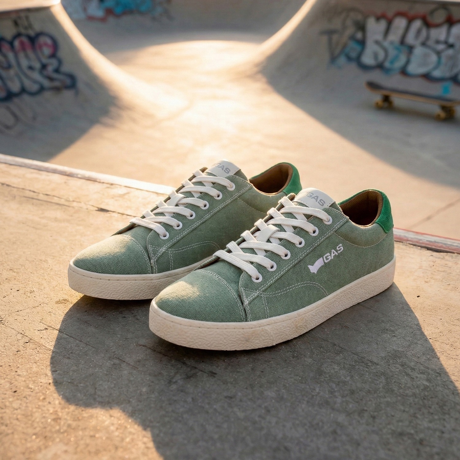 GAS | GAS Men Alpha-77 Green Sneakers|0