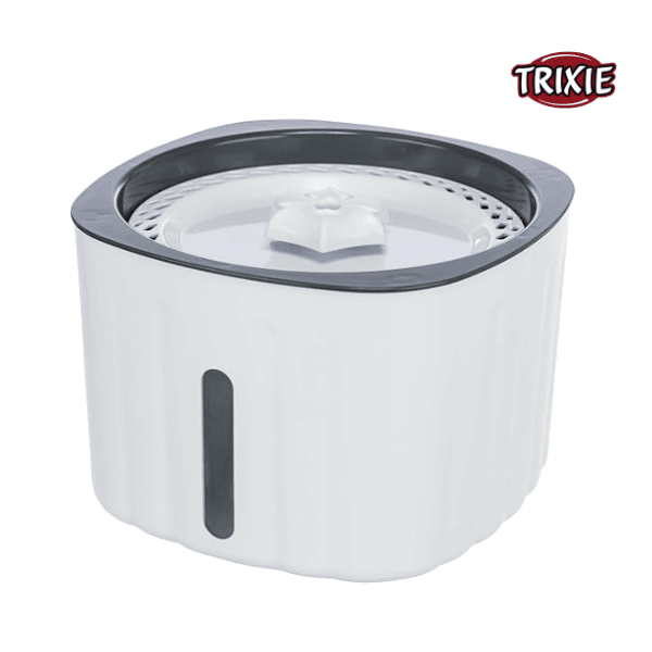Trixie Drinking Fountain 2 L - White-Grey (18.5x13x18.5cm)