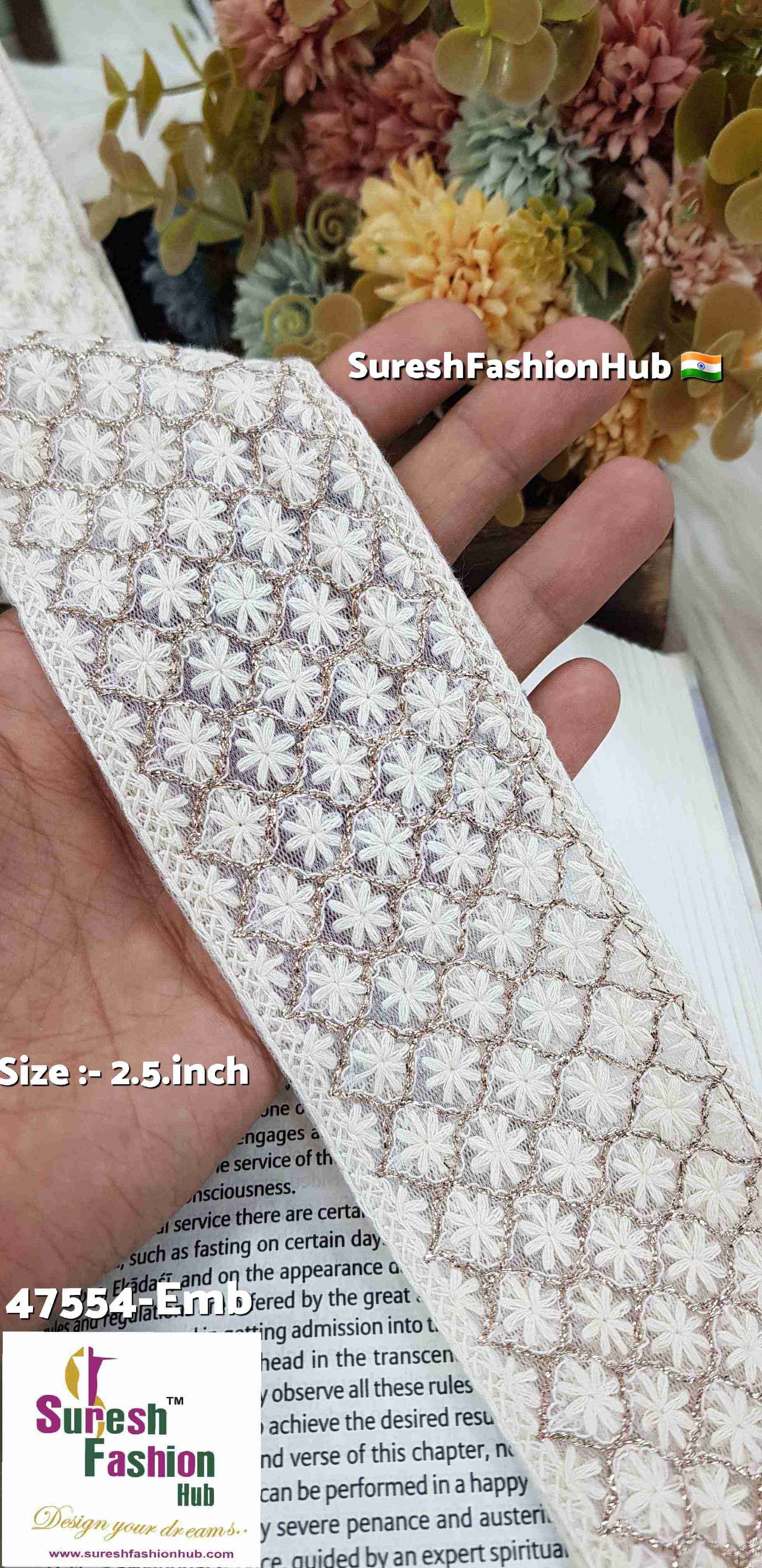 Rose Elegance Lakhnavi Floral Lace