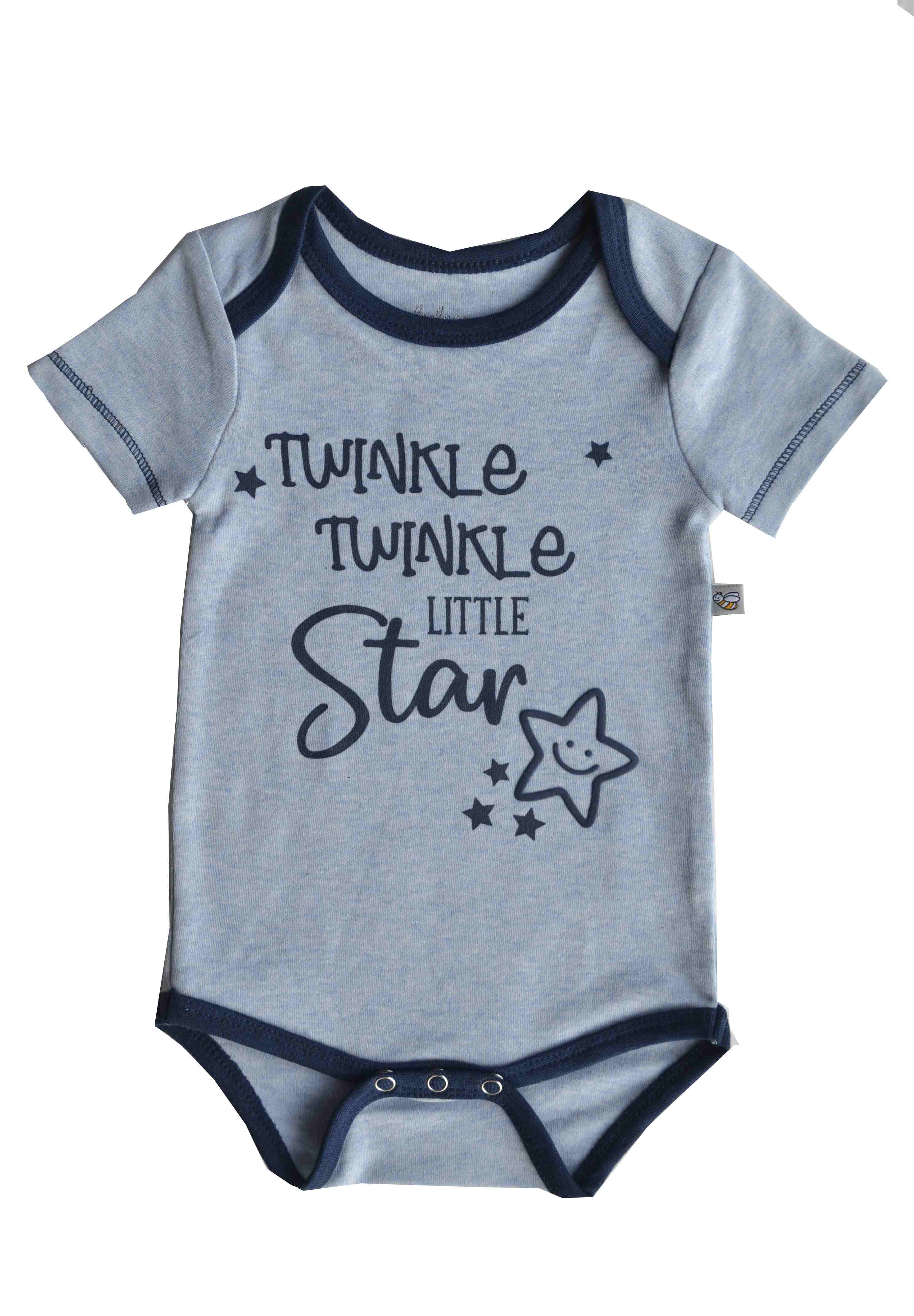 Baby's Romper/Onesie,Color-Blue Melange