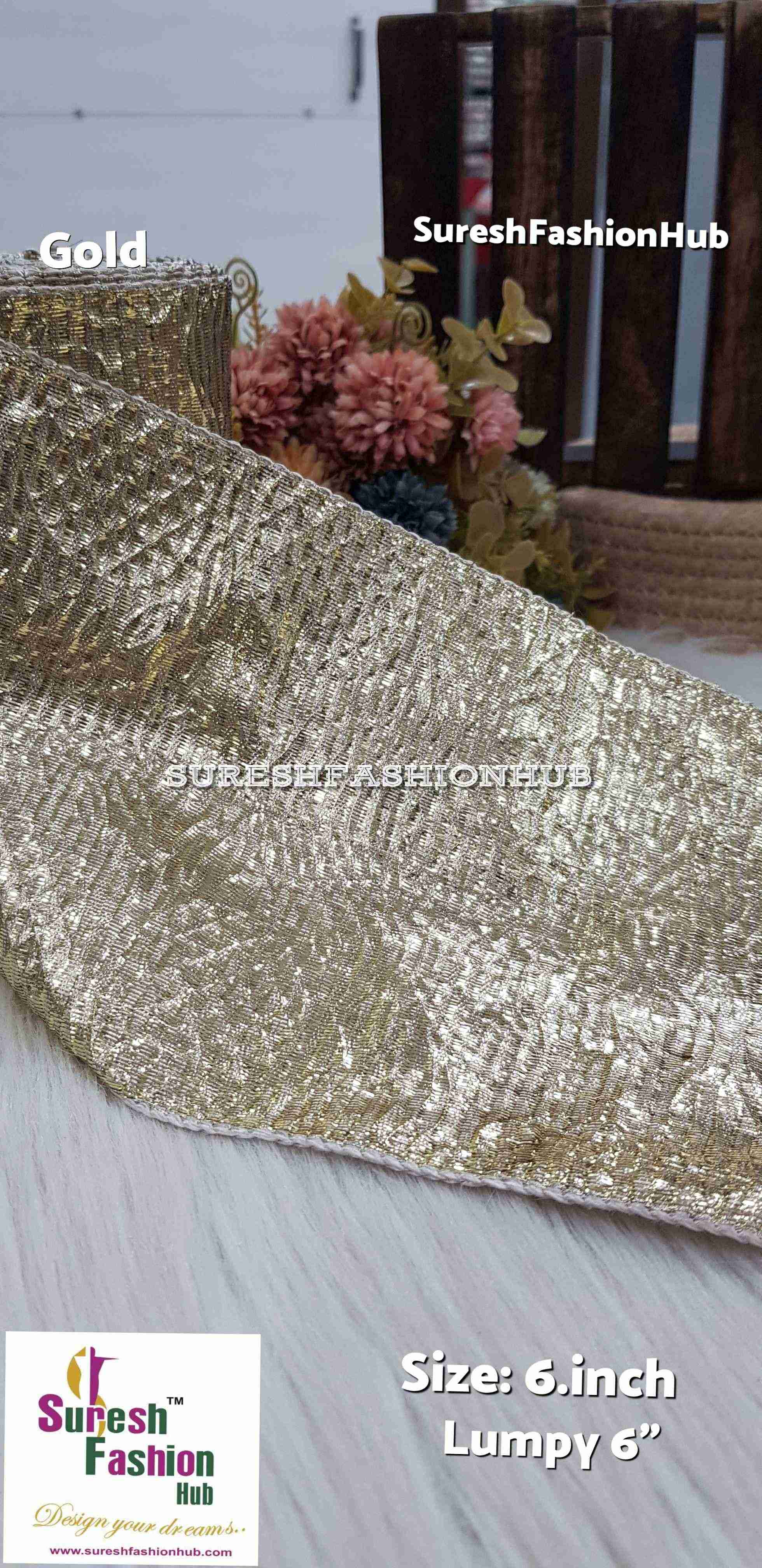 Golden Lumpi Gota Border 6'' inch