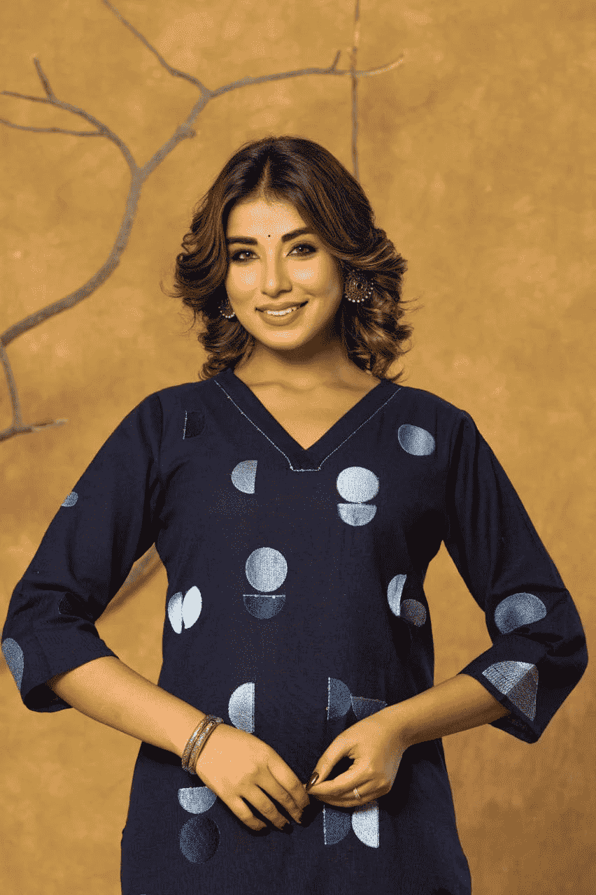 Modern Abstract Kurta Pant Set