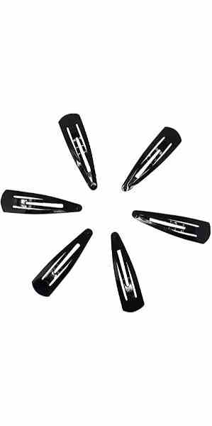 LACE IT Black Metal Tic Tac Hair Clips for Women Pack of 12 Pieces(6 Pair)