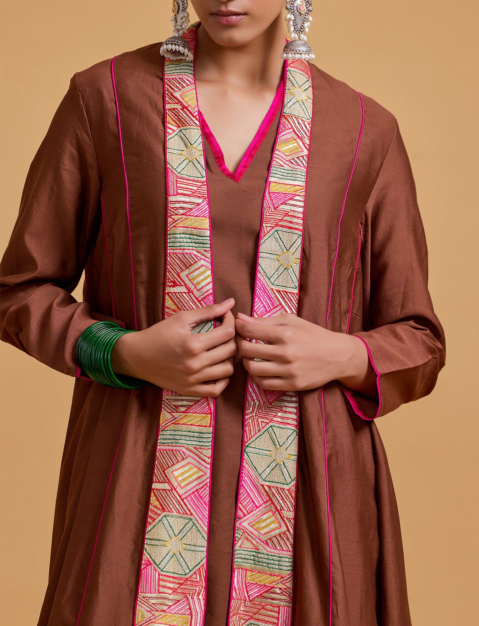 Mithai Brown Coat Set