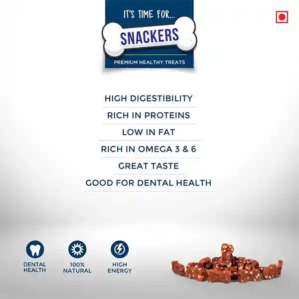 Snackers Bone Shaped Chicken &amp; Cheese Dog Treats - 70g