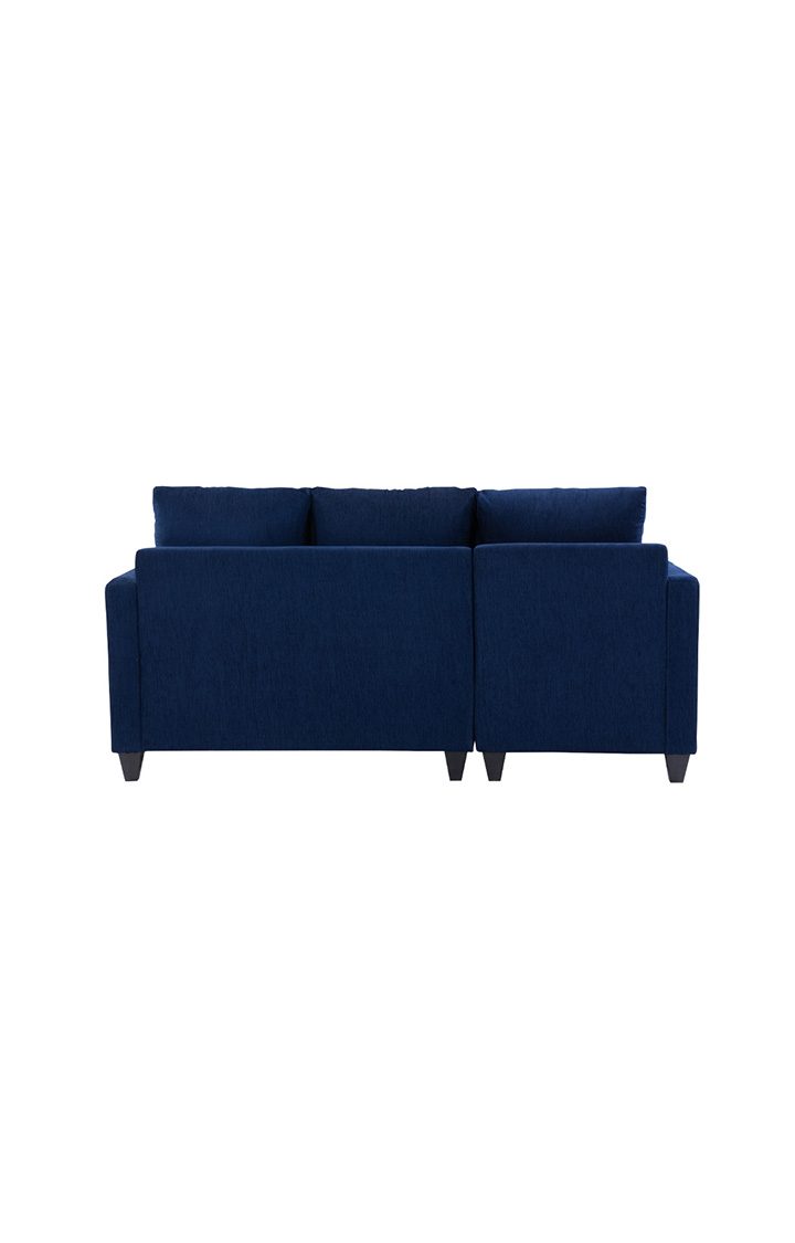 neudot Saya RHS Sectional Sofa for Living Room |4 Person Sofa| Premium Fabric with Cushioned Armrest | 12 Months Warranty| Solid Wood Frame| 4 Seater in Saya Blue Color DIY(Do-It-Yourself)