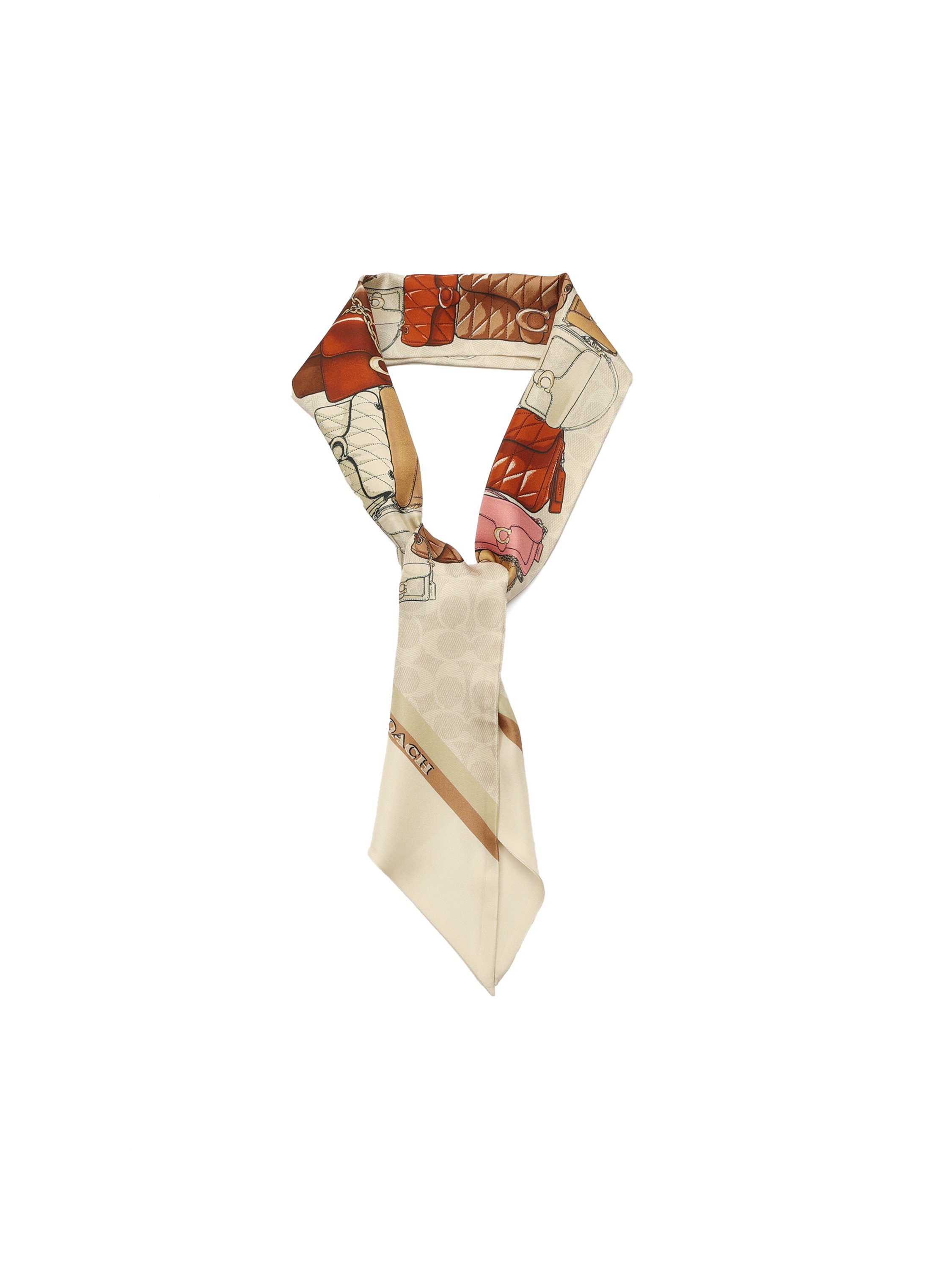 Stacked Tabby Printed Wide Silk Skinny