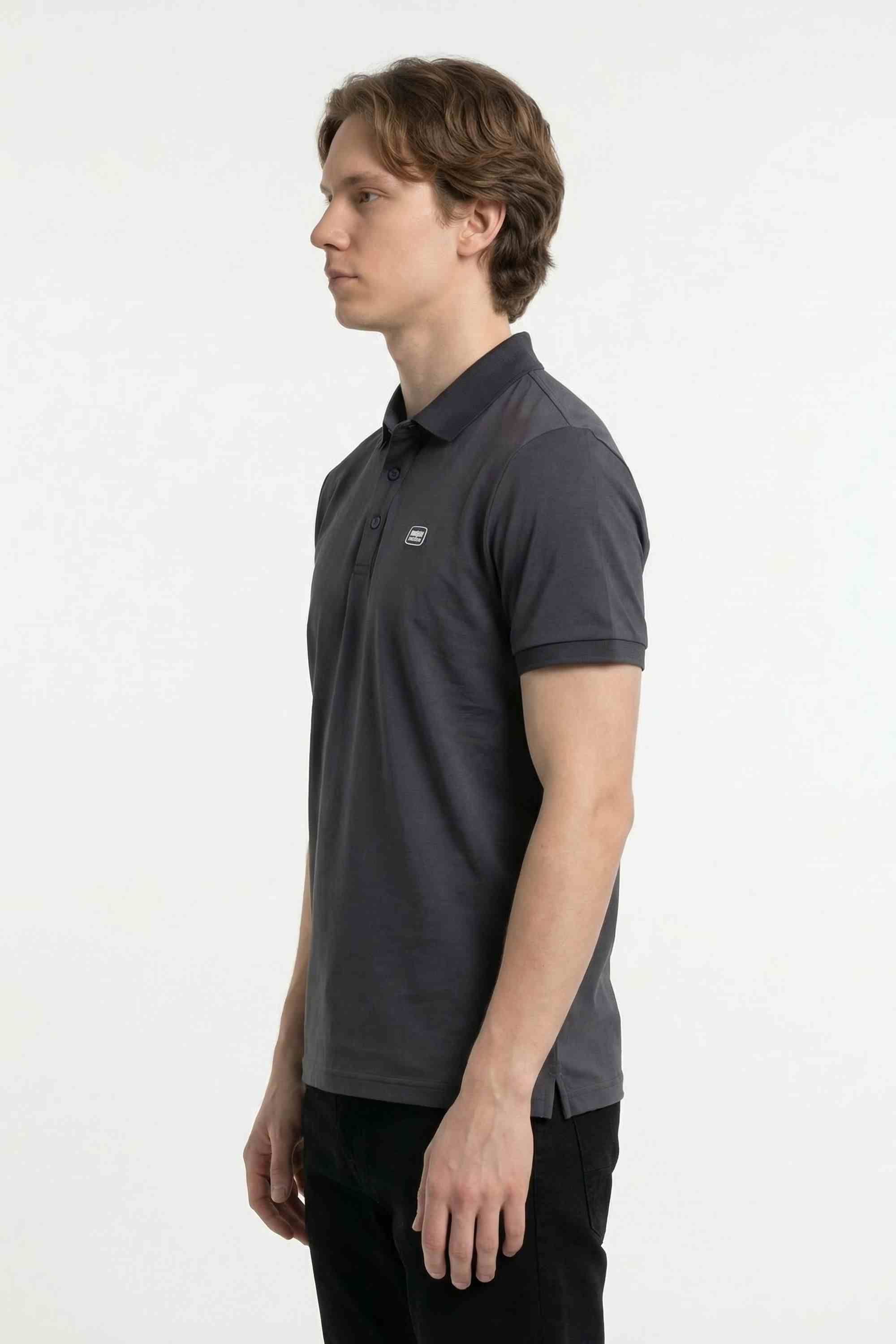 ALBION  MENS CASUAL BLACK PLAIN TSHIRT