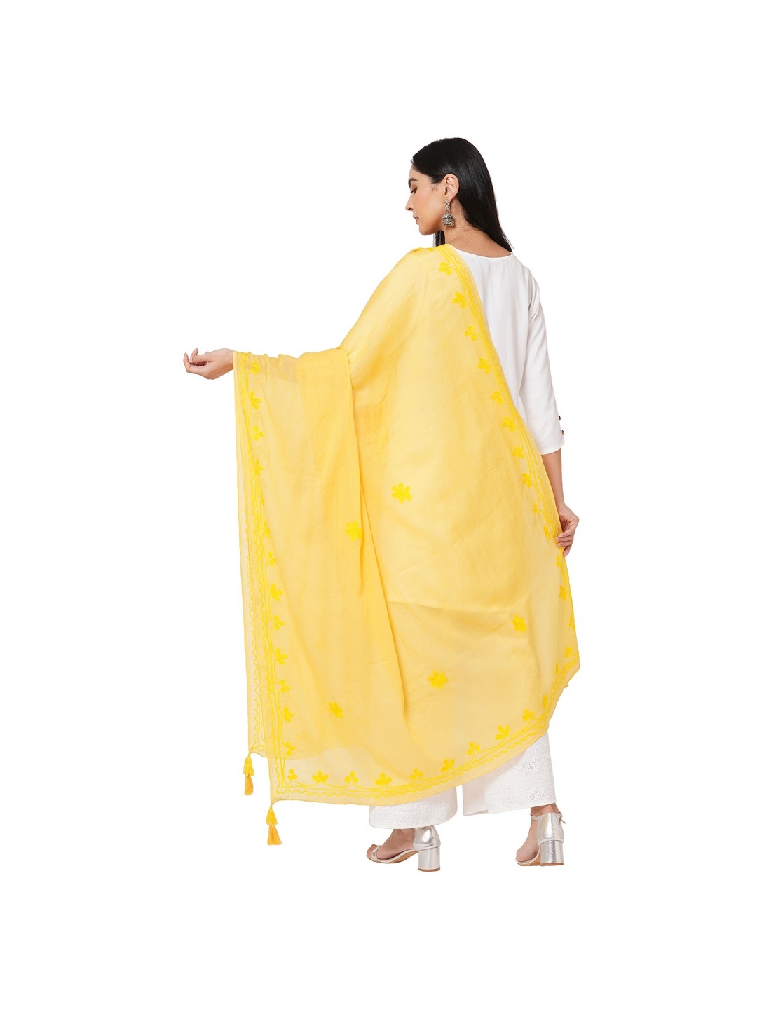 Get Wrapped | Get Wrapped Embroidered & Digital Printed Dupatta Combo for Women - Pack of 2 3