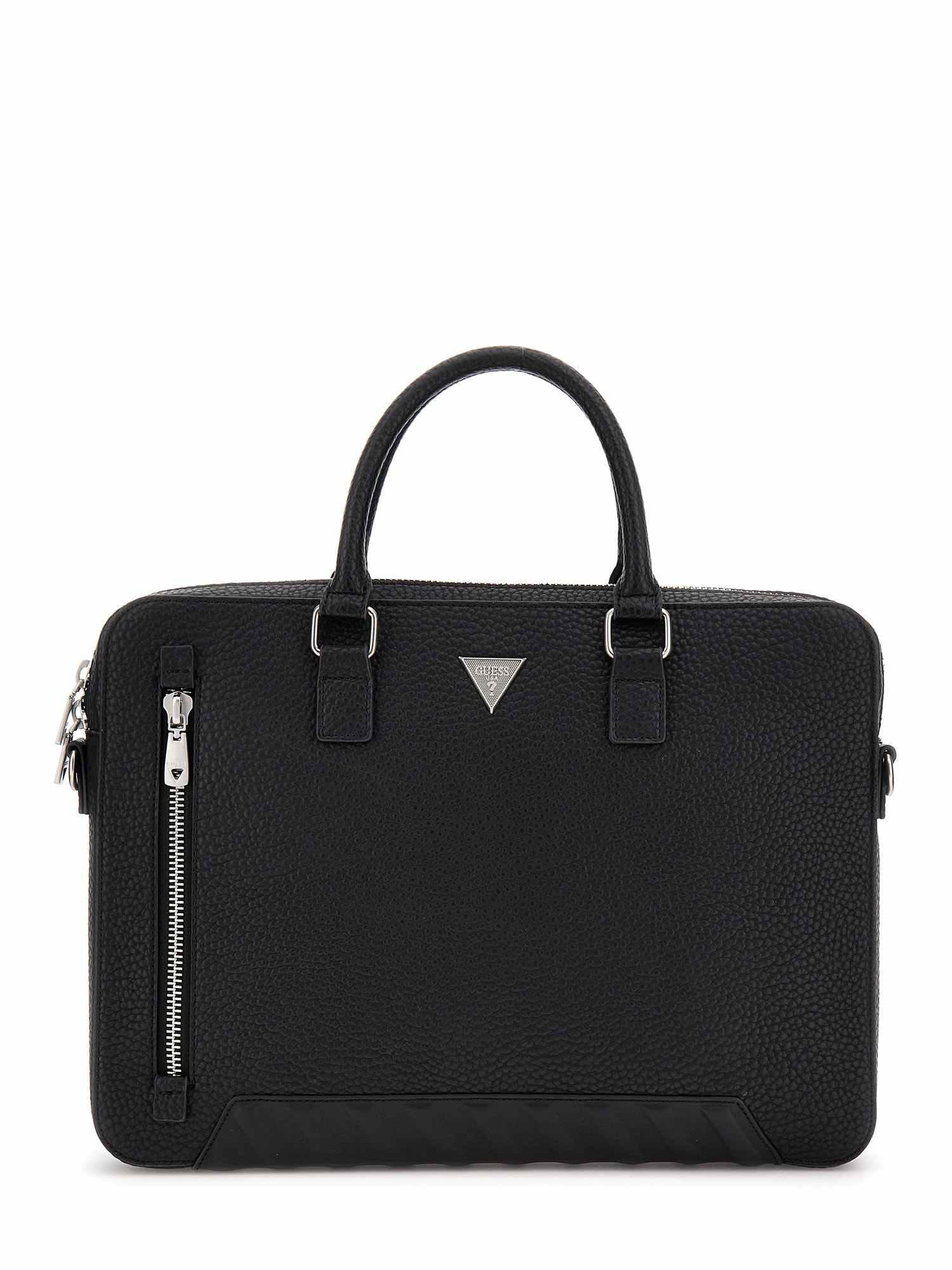 Guess Black PU Solid MEN Laptop Bag