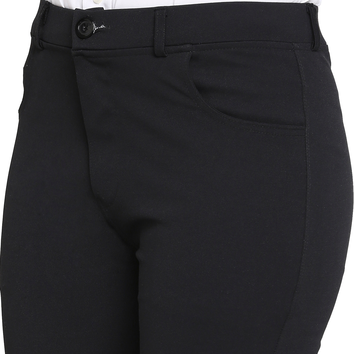 Men's Work Slim Fit Pockets Straight Leggings Suit Trousers - Temu