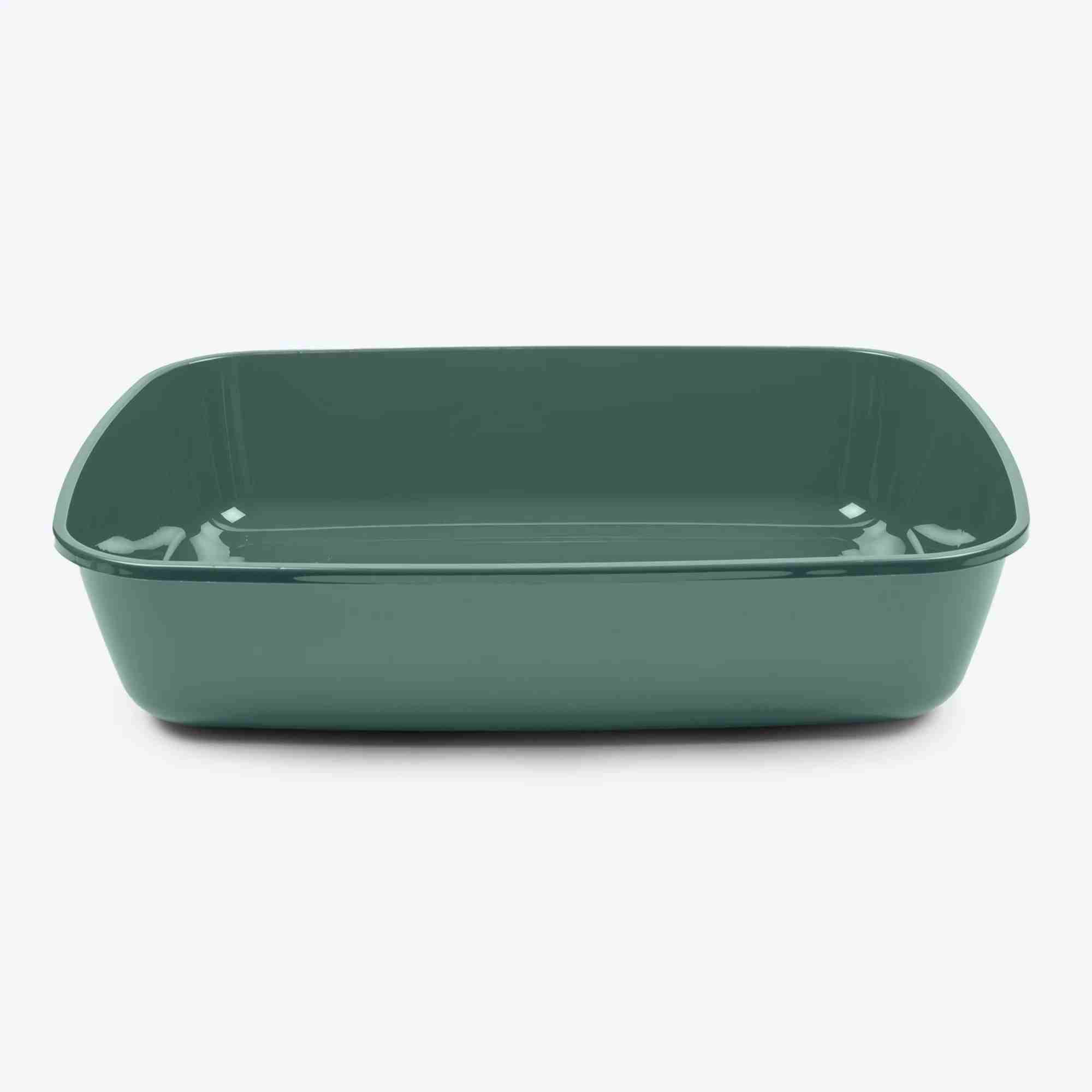 Savic Iriz Litter Tray with Rim for Cats (Nordic Green, 17 x 12 x 5 inch)