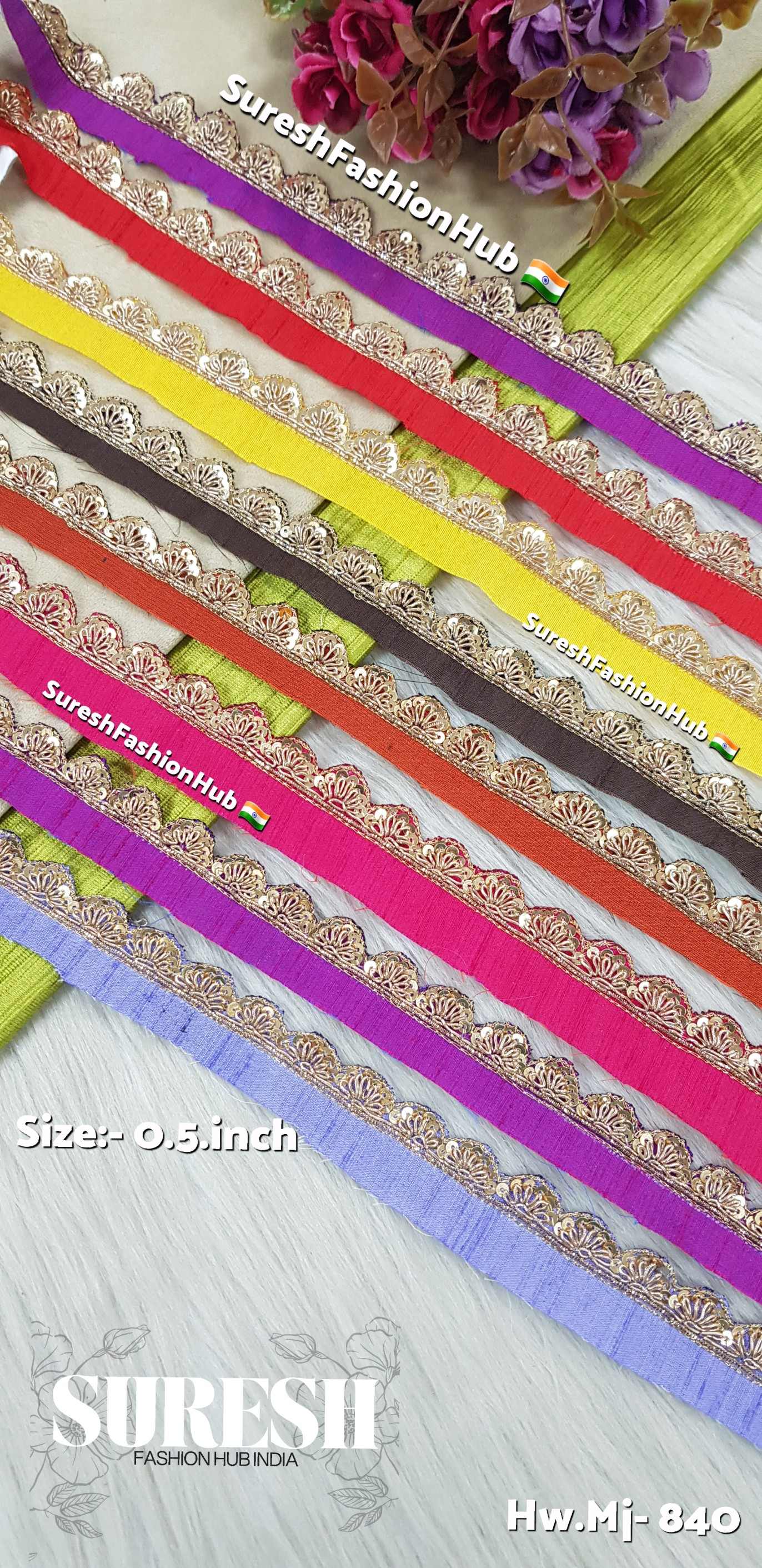 Purple Zardosi Scalloped Border – Mj-840