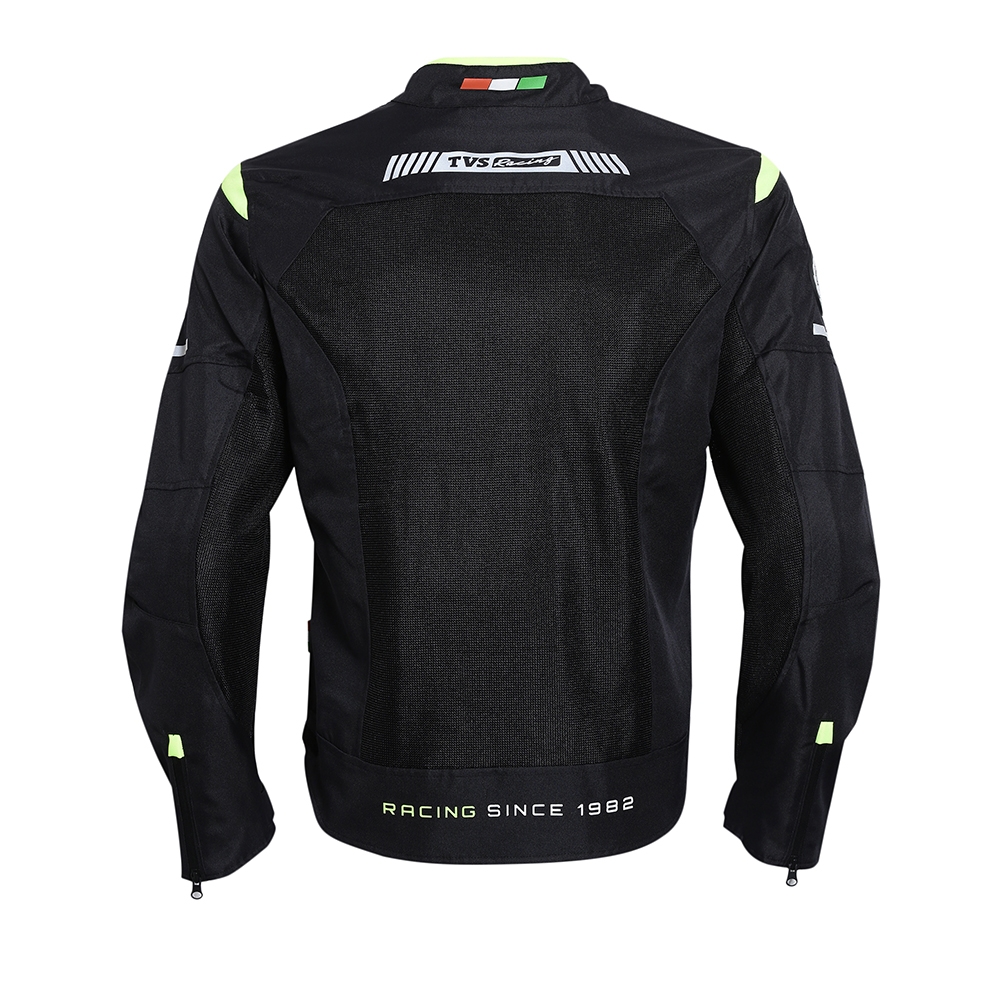 TVS Racing Asphalt Riding Jacket for Men- High Abrasion 600D Polyester,  Basic – Essential Bike Jacket for Bikers (Neon) Online at Best Prices | TVS  Motor Company