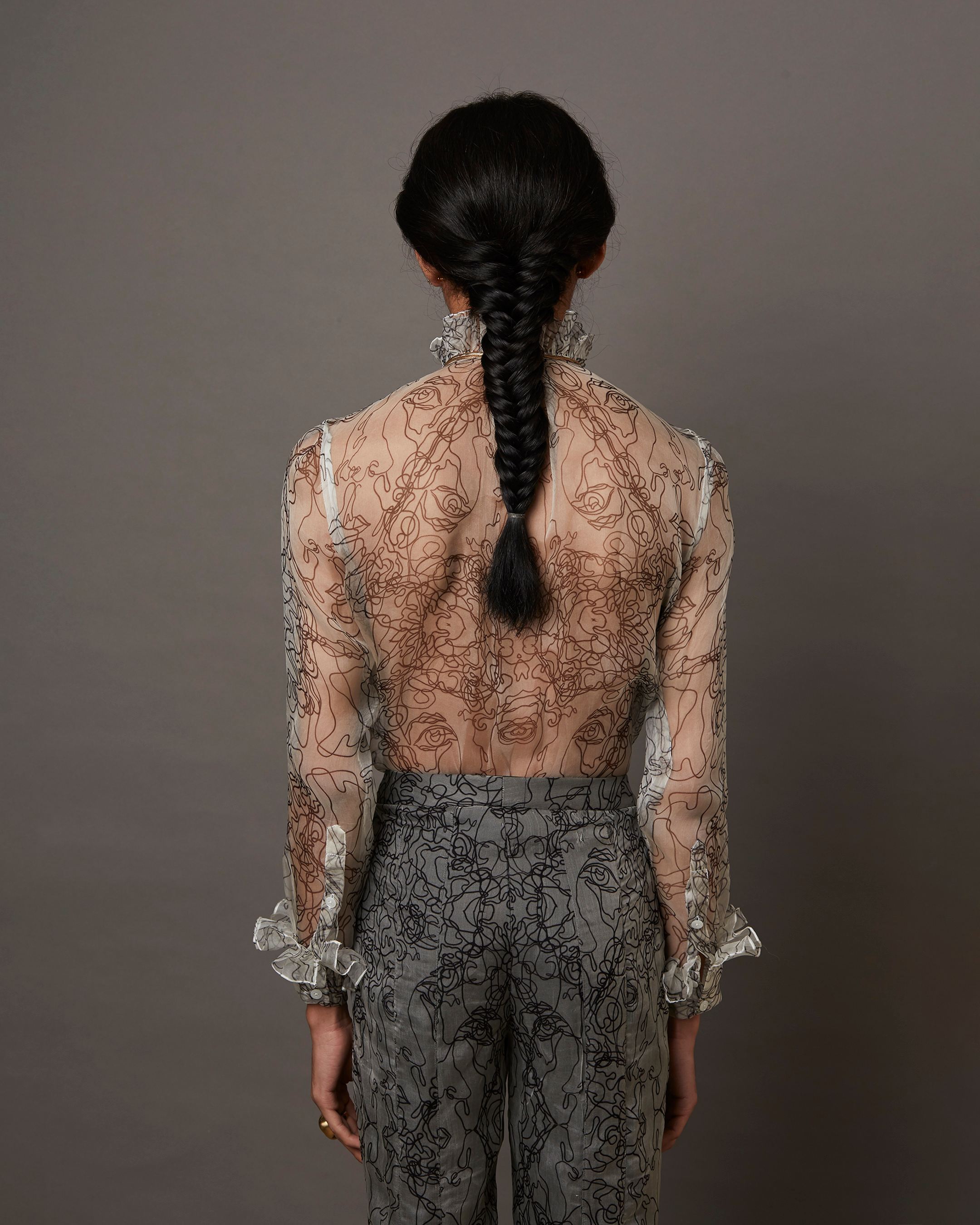 Multi Face Sheer Shirt