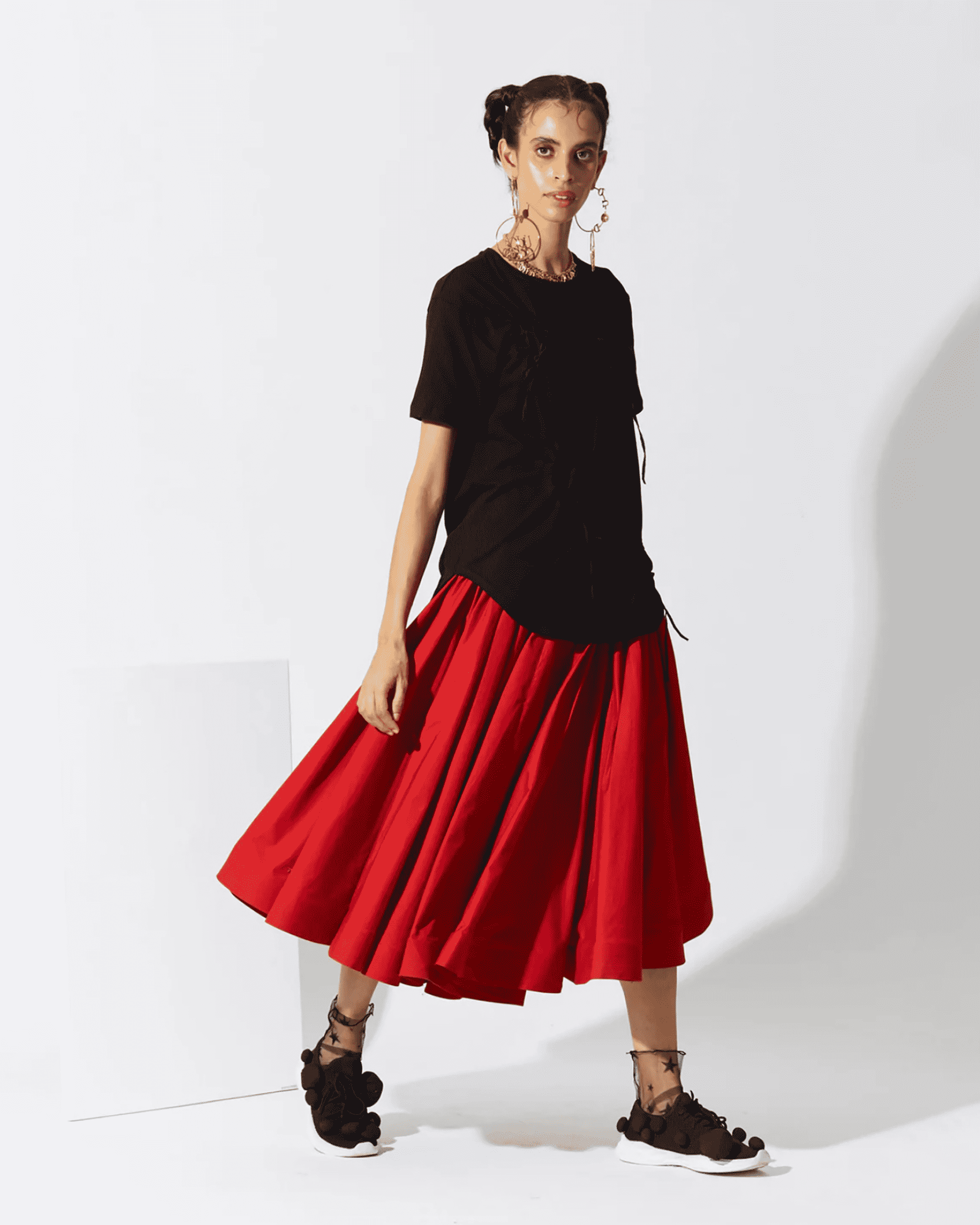 Slip Skirt in Red