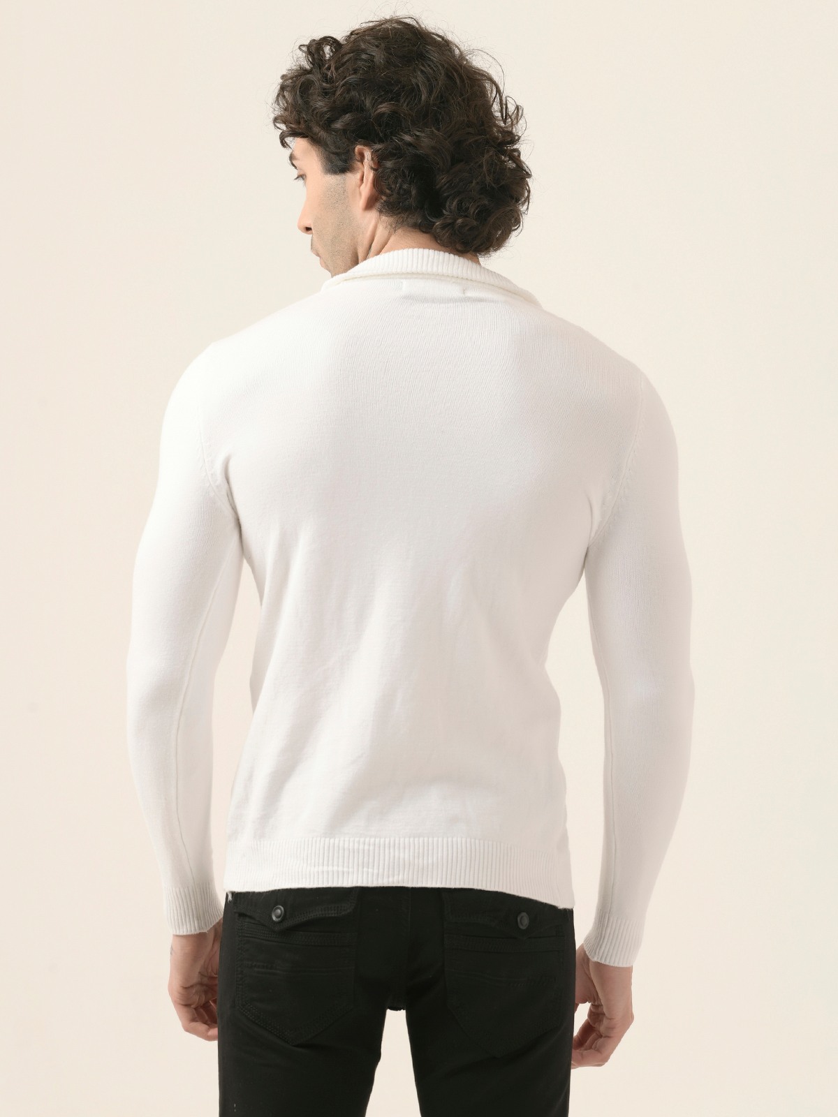 ALBION Mens Winter White Sweaters