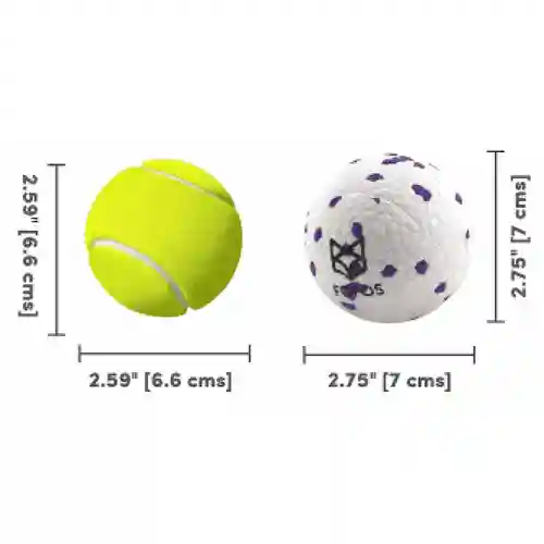 Barkbutler Fofos Super Bounce Chew Ball for Dogs (White-Purple)