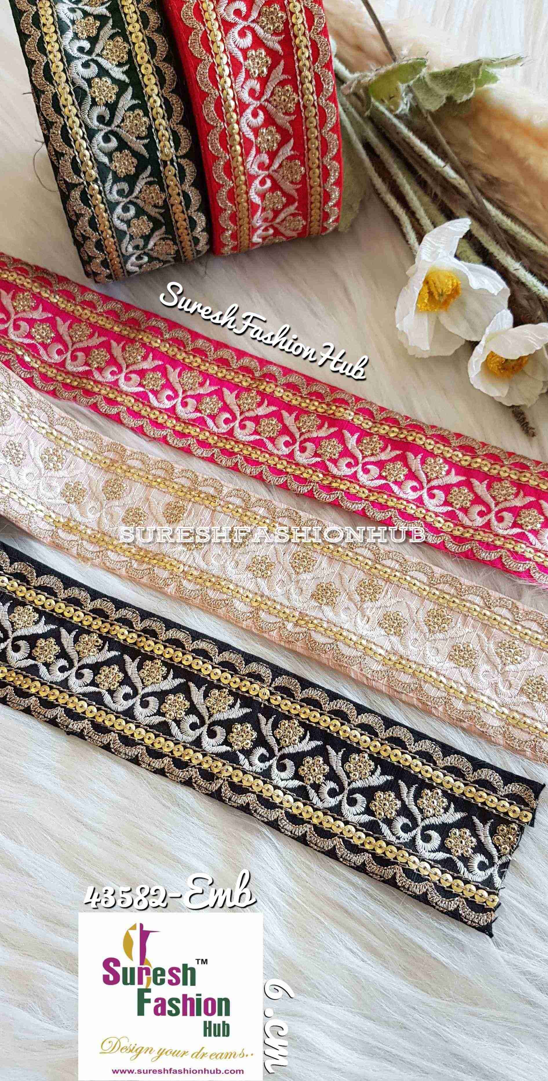 Indian Laces Embellishments Embroidery Saree Border  Wholesale Silk Crafting Sewing Decorative Designer Ribbons #bohobagmaking #fedorahats  #minne  #lndianlaces  #Sareeborder #アニー都城  #pasamanerías #pasamaneriasbordadas #Embellishments #可愛いマスク  #Embroiderytrimmings #アクセサリーパーツ #インドレース #homedecorating #galonesimportados #