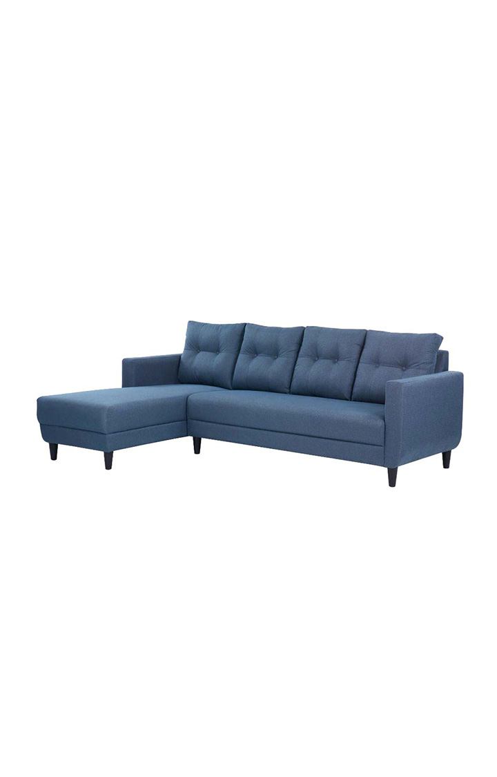 neudot Aria 6 Seater RHS Sectional Sofa in Earth Blue Colour