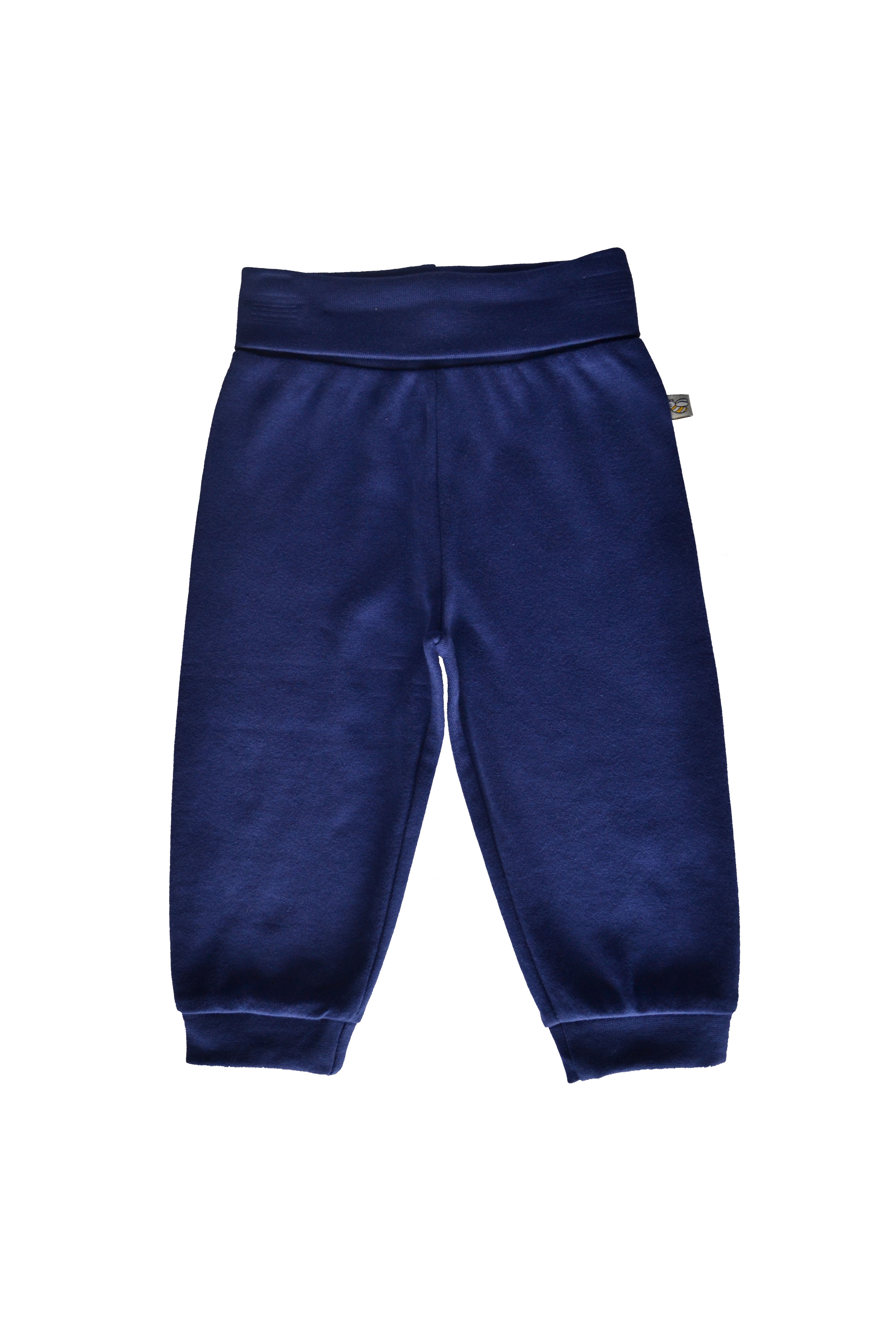 Navy Pant with folded waistband (100% Cotton Interlock Biowash)