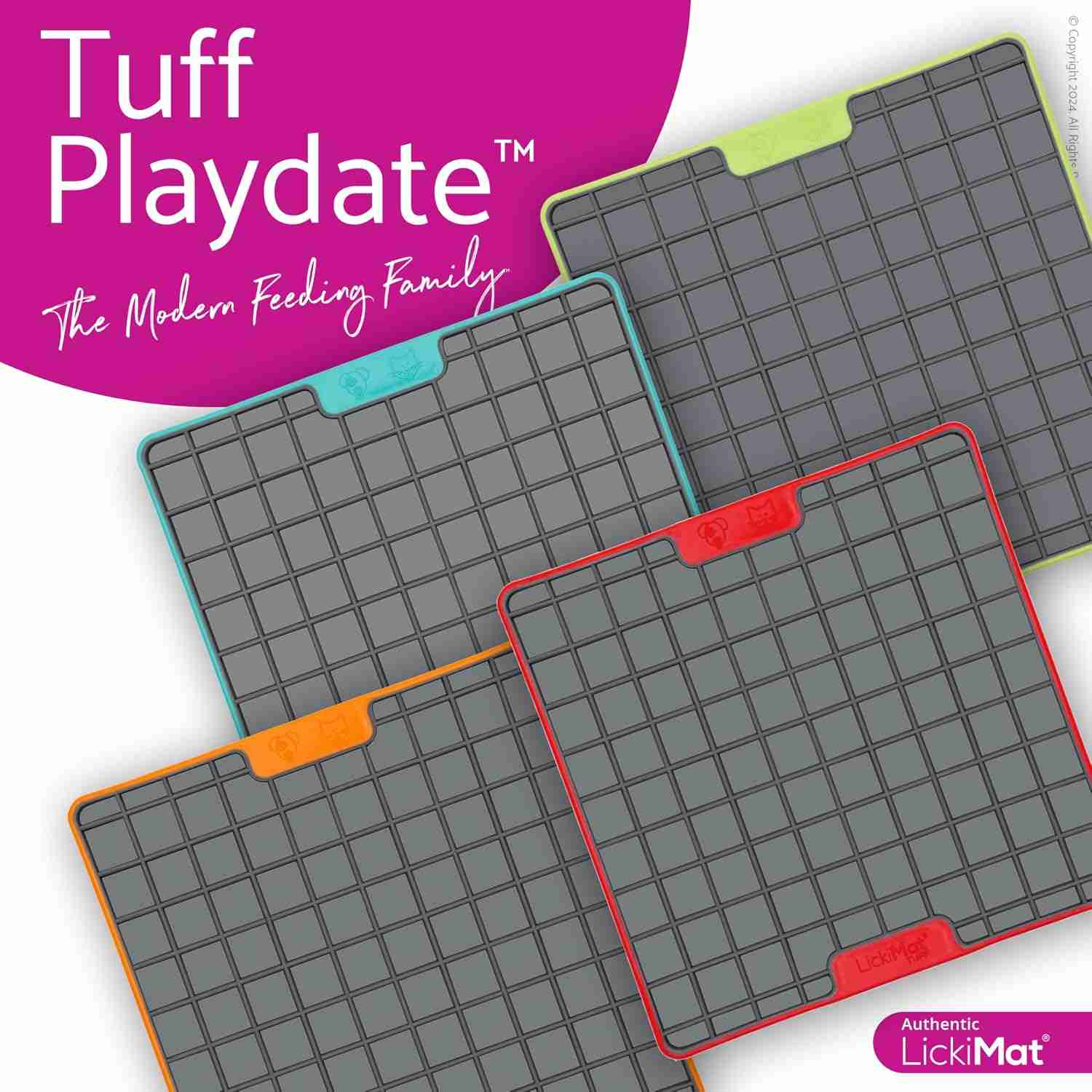 LickiMat Tuff Playdate Slow Feeder for Dogs (Turquoise)