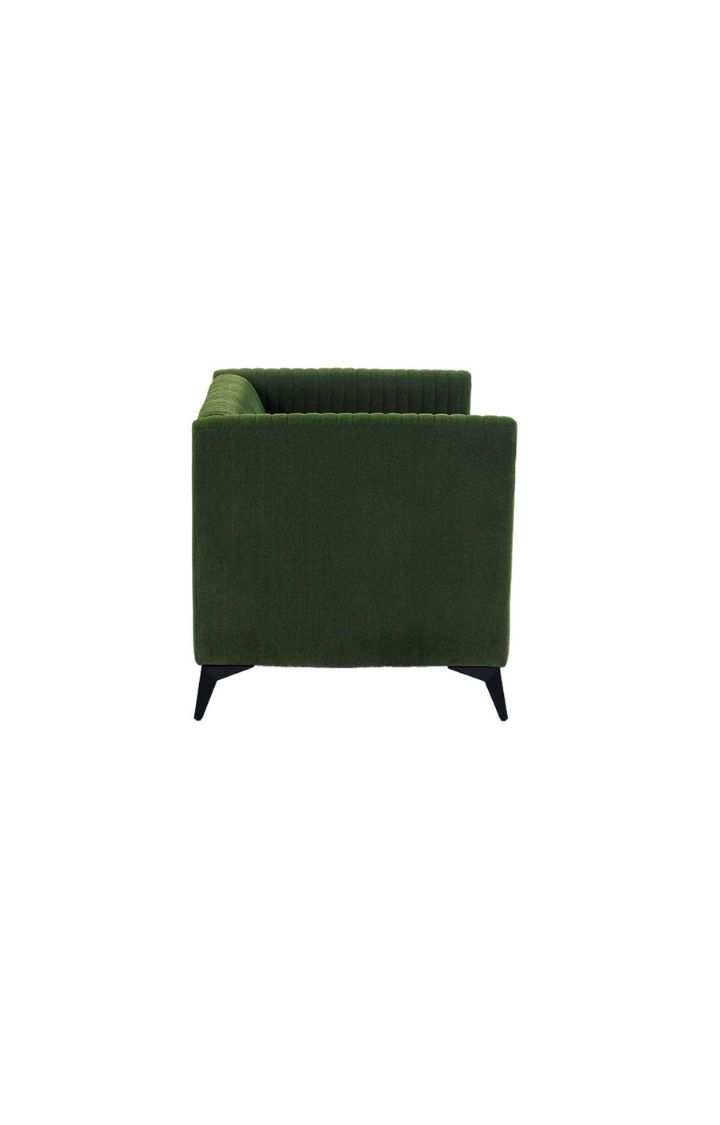 neudot Diva Sofa for Living Room |2 Persons Sofa|Premium Fabric with Cushioned Armrest | Solid Wood Frame|2 Seater in Emerald Green Color