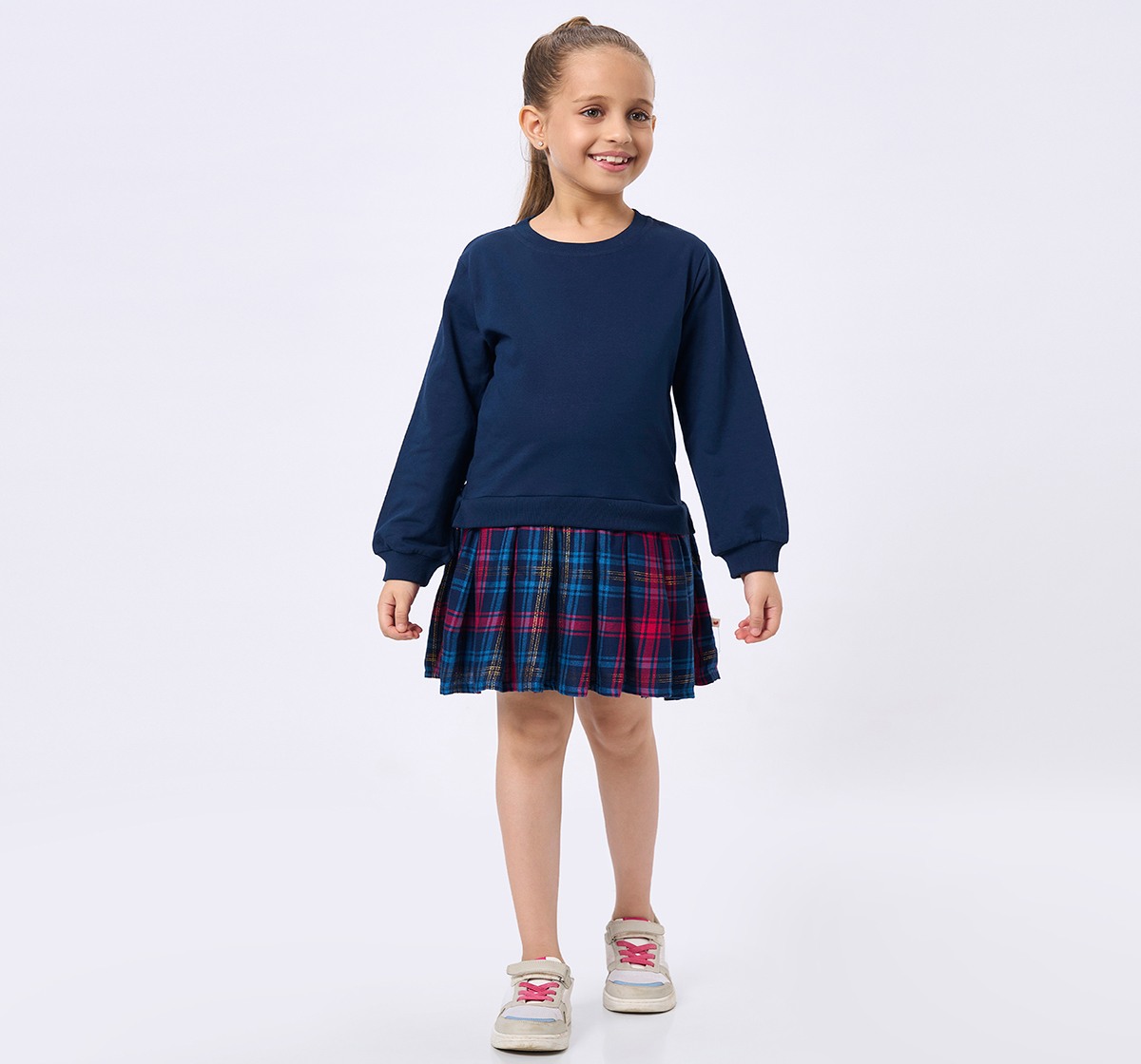 Ed-A-Mamma Kids Girls Dress Navy