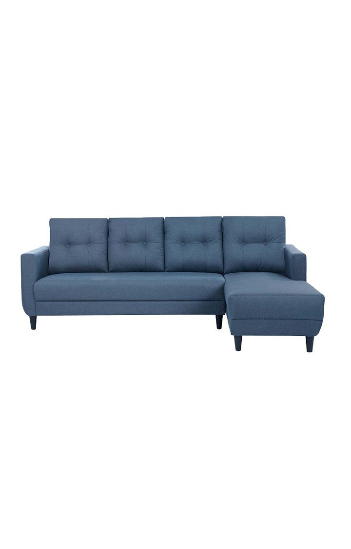 neudot Aria 6 Seater LHS Sectional Sofa in Earth Blue Colour
