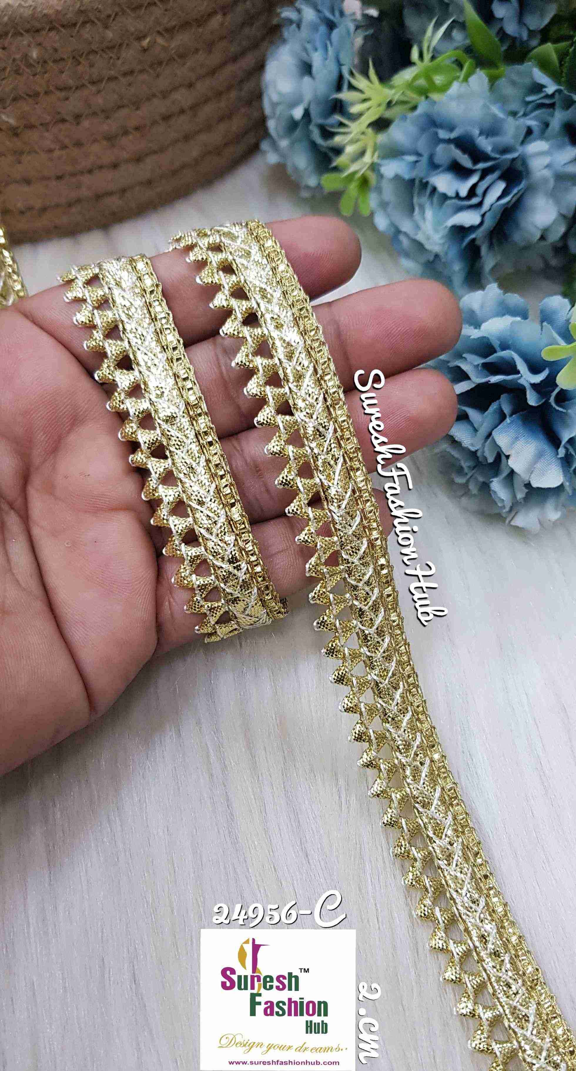 Classic Light Golden Double Sided Triangular Trim