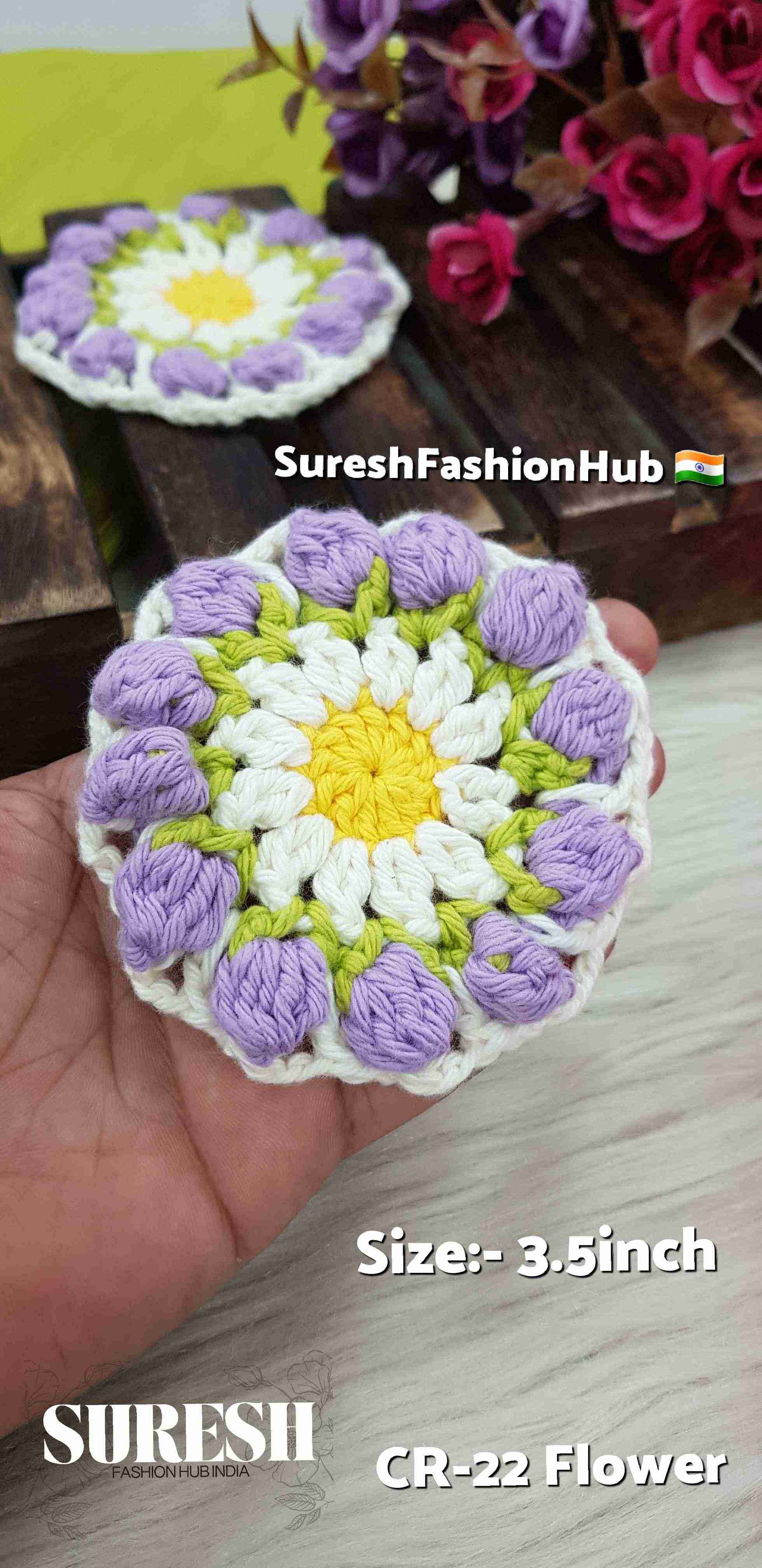 Lilac Whirl Handmade Crochet Patch – Lilac | Cr-22