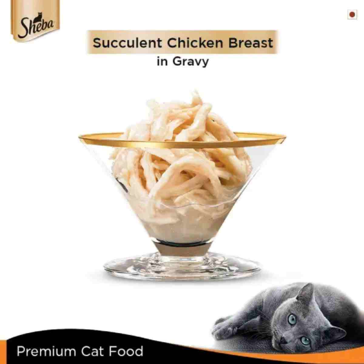 Sheba Deluxe Secculent Chicken Breast in Gravy Wet Cat Food - 85 g