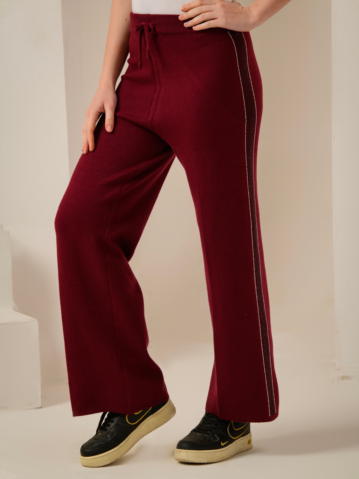 ALBION SMART MEHROON LADIES LOWER HAREM PANT
