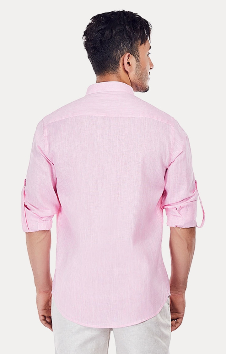 EVOQ | Pink Melange Casual Shirt 3